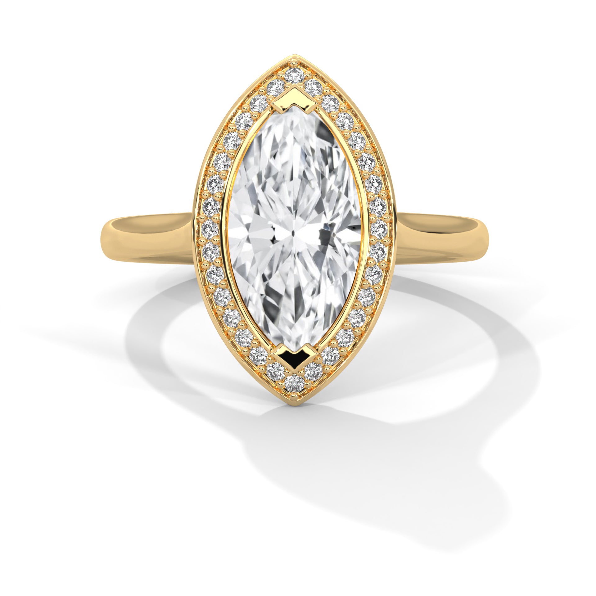 Celestial Marquise 3 CT Double Halo Lab Grown Diamond Ring | 3.16 CTW