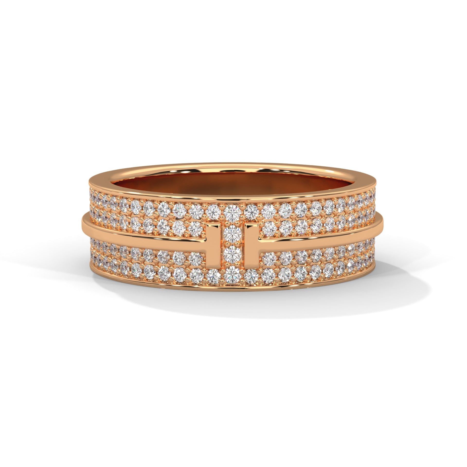 Architectural Allure Gold Diamond Multi-Layer Band Ring | 1.07 CTW