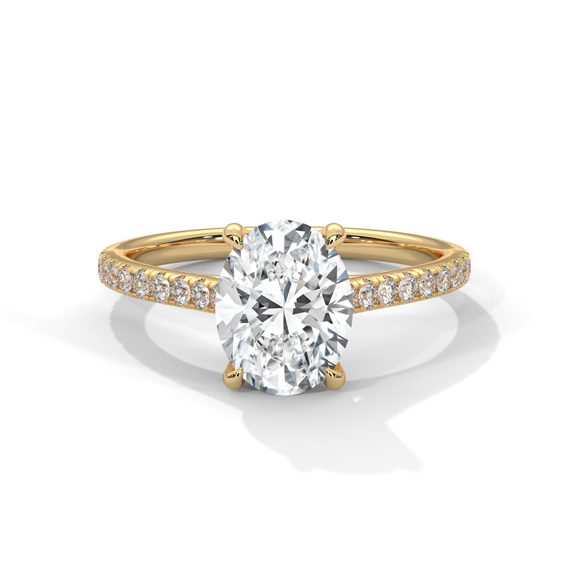 Brilliant Grace 1.5 CT Cushion-Cut Lab Grown Diamond Pave Ring | 1.90 CTW