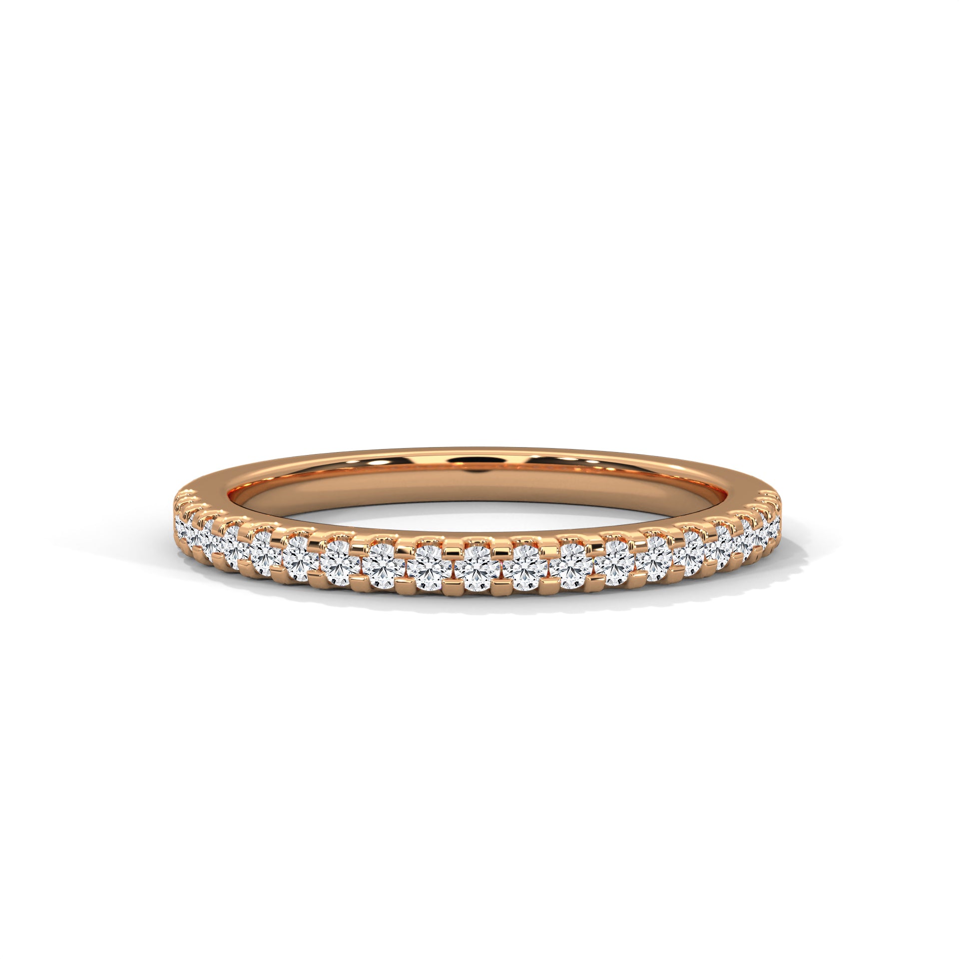 Eternal Sparkle: Gold Round Diamond Half-Eternity Band | 0.26 CTW