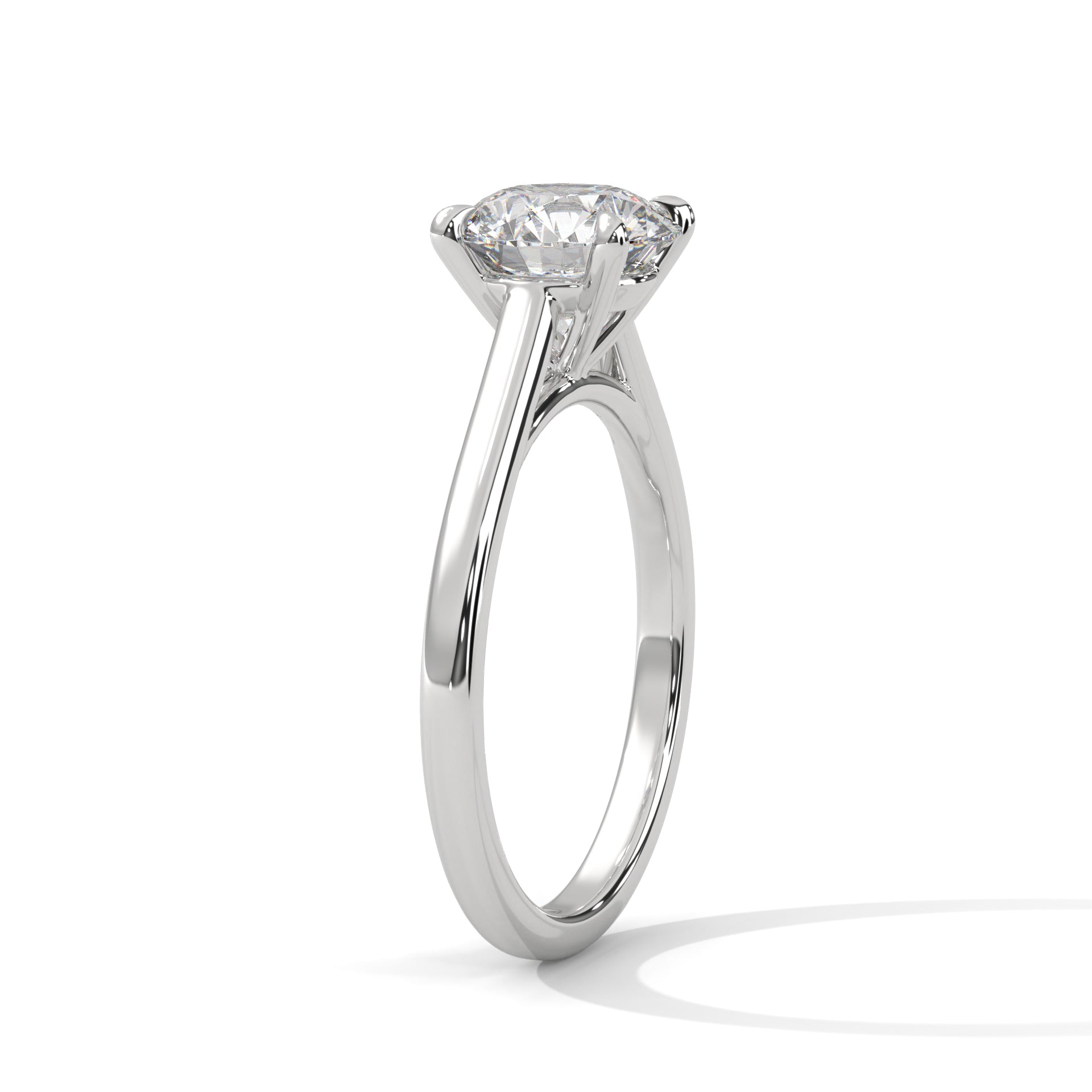 Brilliance 1 CT Round-Cut Lab Grown Diamond Solitaire Ring