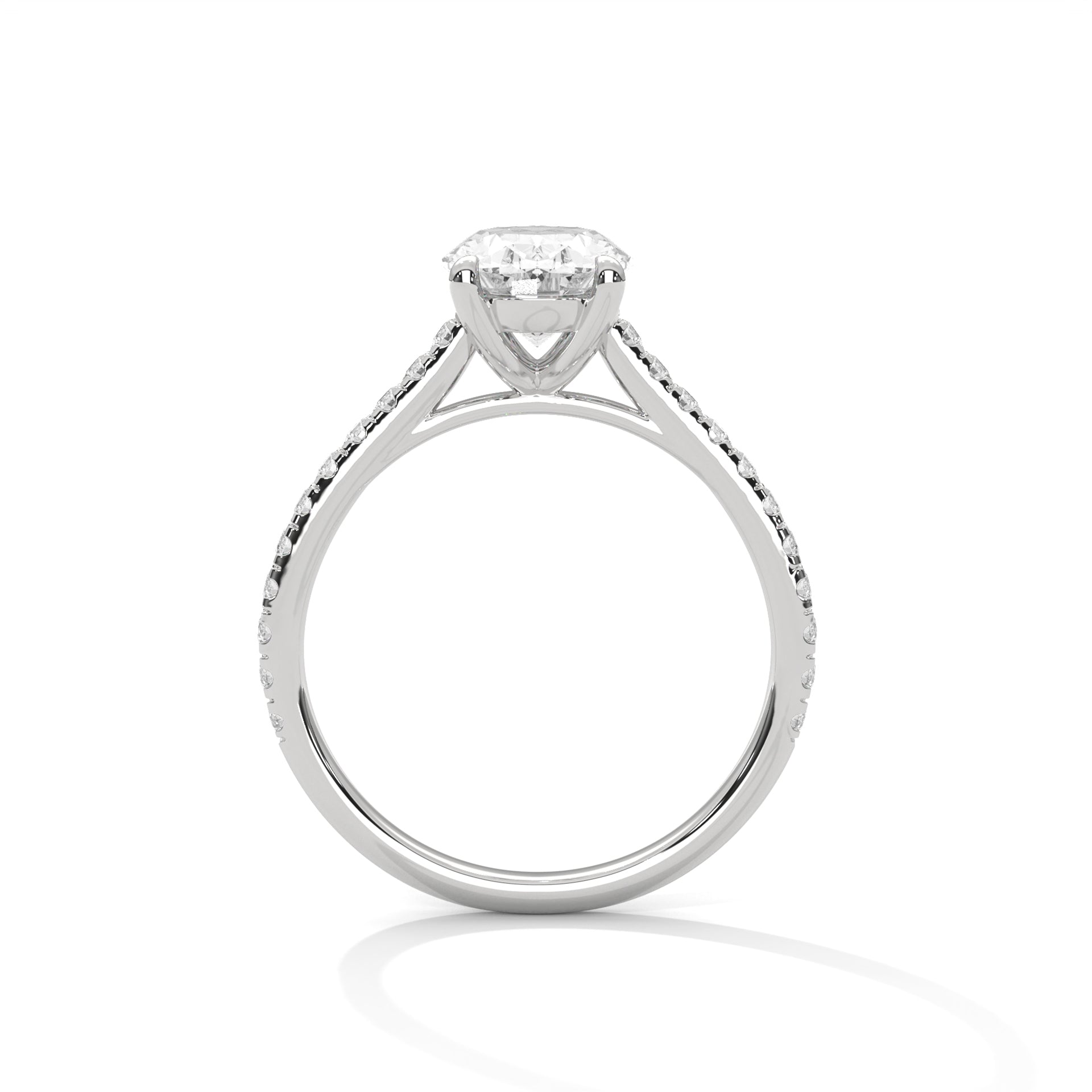 Brilliant Grace 1.5 CT Cushion-Cut Lab Grown Diamond Pave Ring | 1.90 CTW