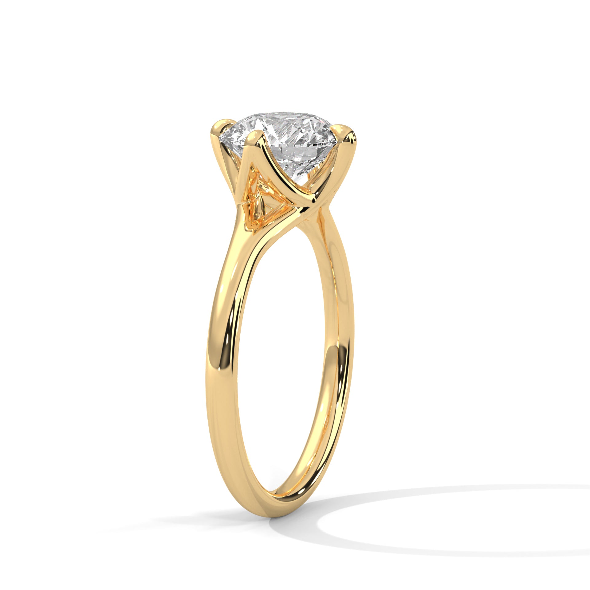 Ethereal Grace 1.5 CT Round-Cut Lab Grown Diamond Solitaire Ring| E-VS1