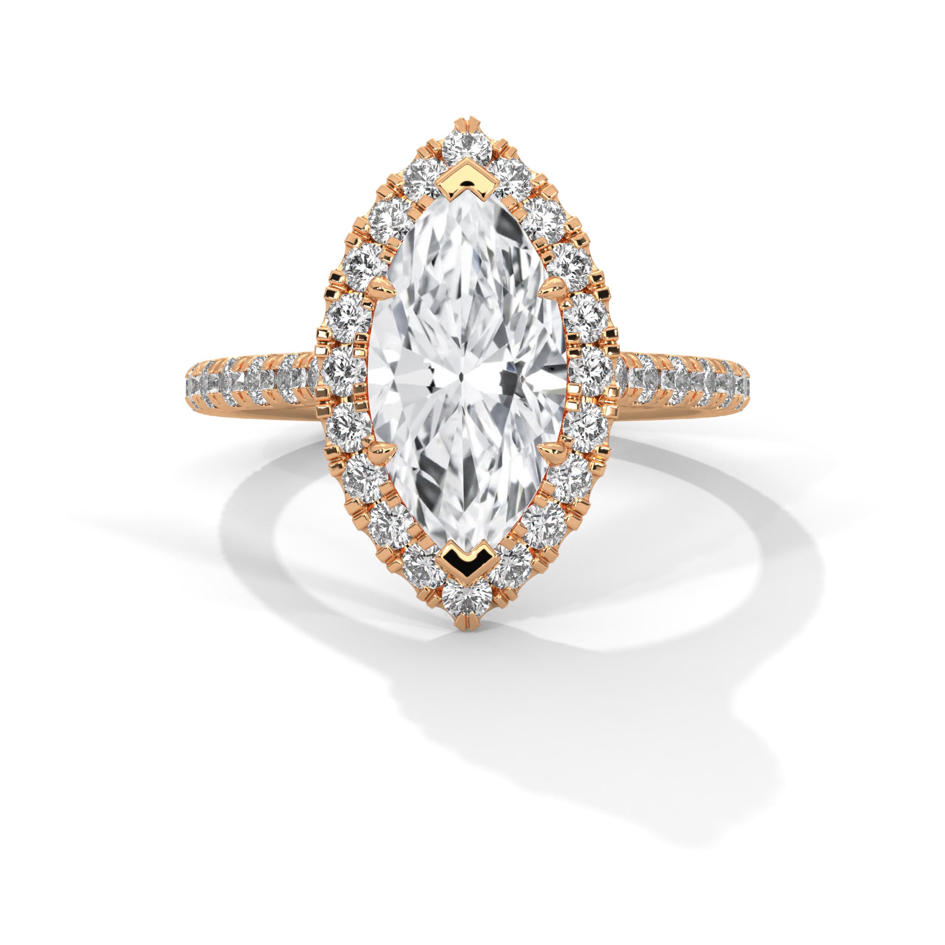 Vintage Halo 1.5 CT Marquise-Cut Lab Grown Diamond Ring | 2.22 CTW