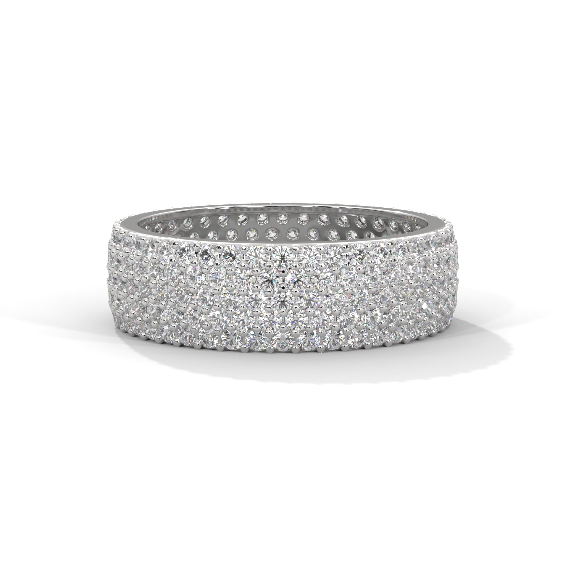 Unparalleled Elegance: Full Diamond Eternity Gold Band | 2.20 CTW