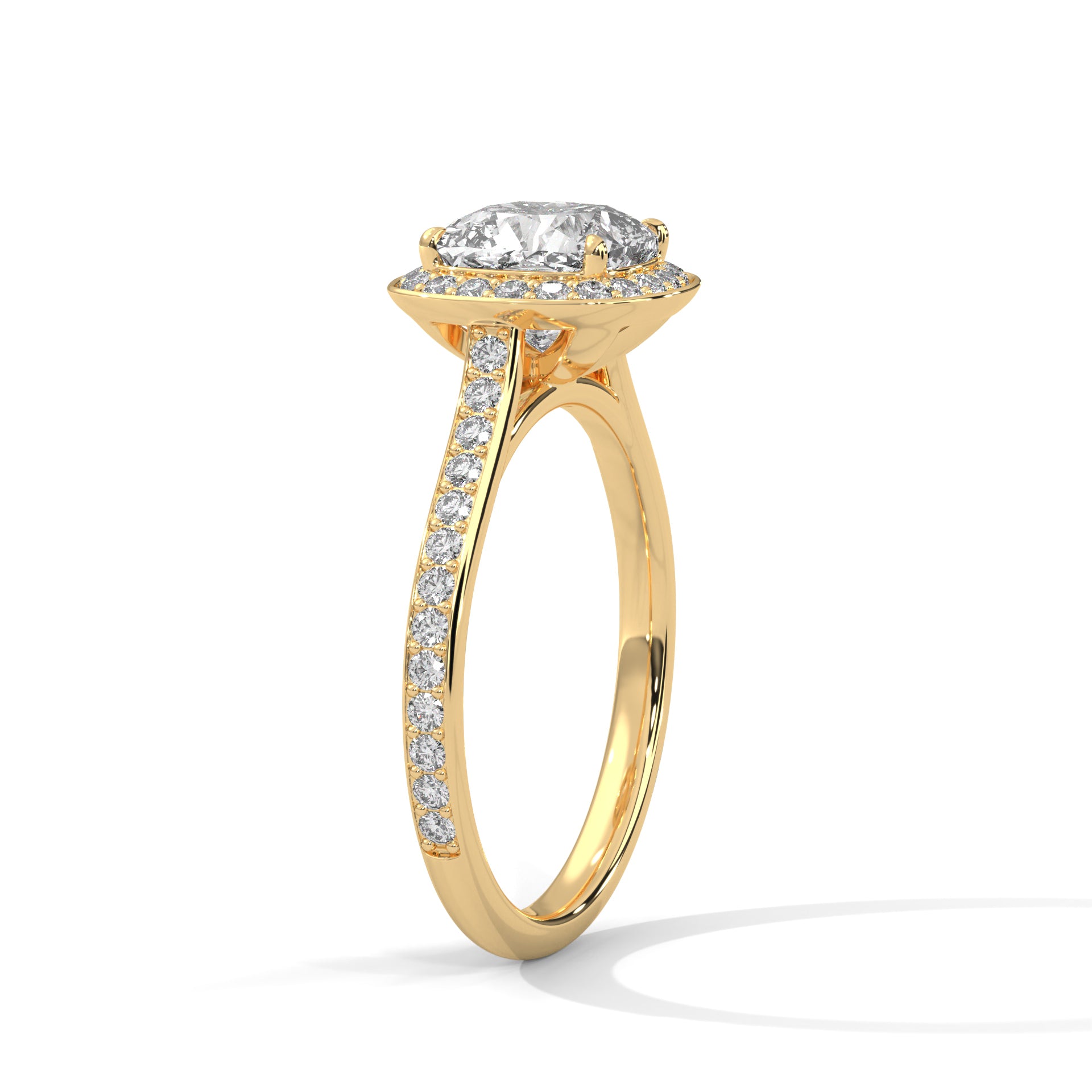 Grandeur Halo 3 CT Cushion-Cut Lab Grown Diamond Ring | 3.42 CTW