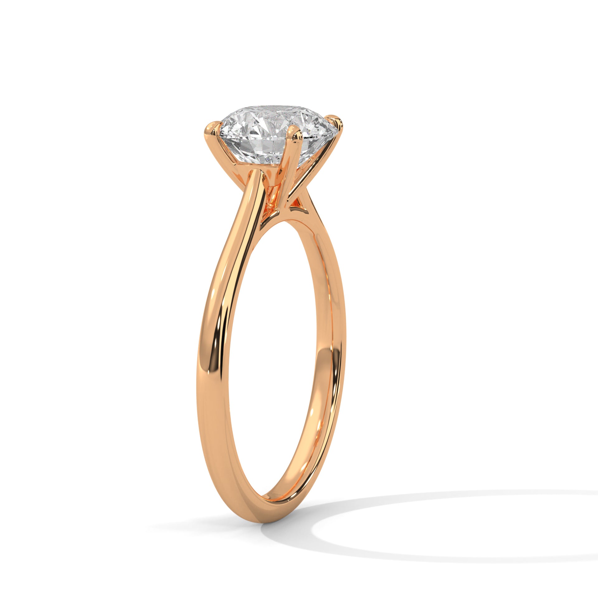 Eminent 2 CT Round Diamond Solitaire Engagement Ring | 14K & 18K Gold