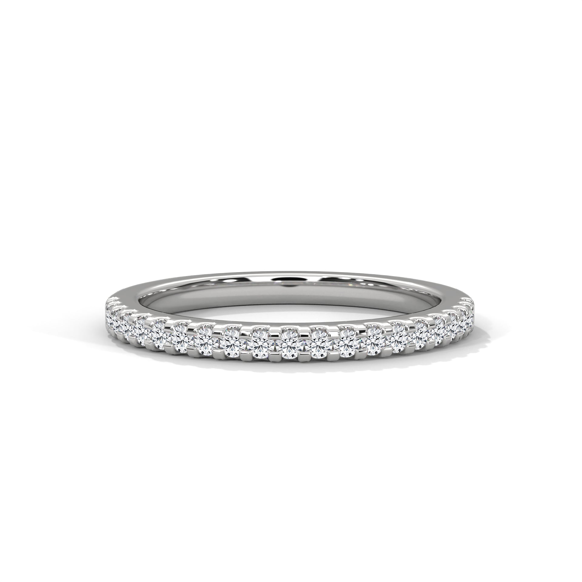 Eternal Sparkle: Gold Round Diamond Half-Eternity Band | 0.26 CTW