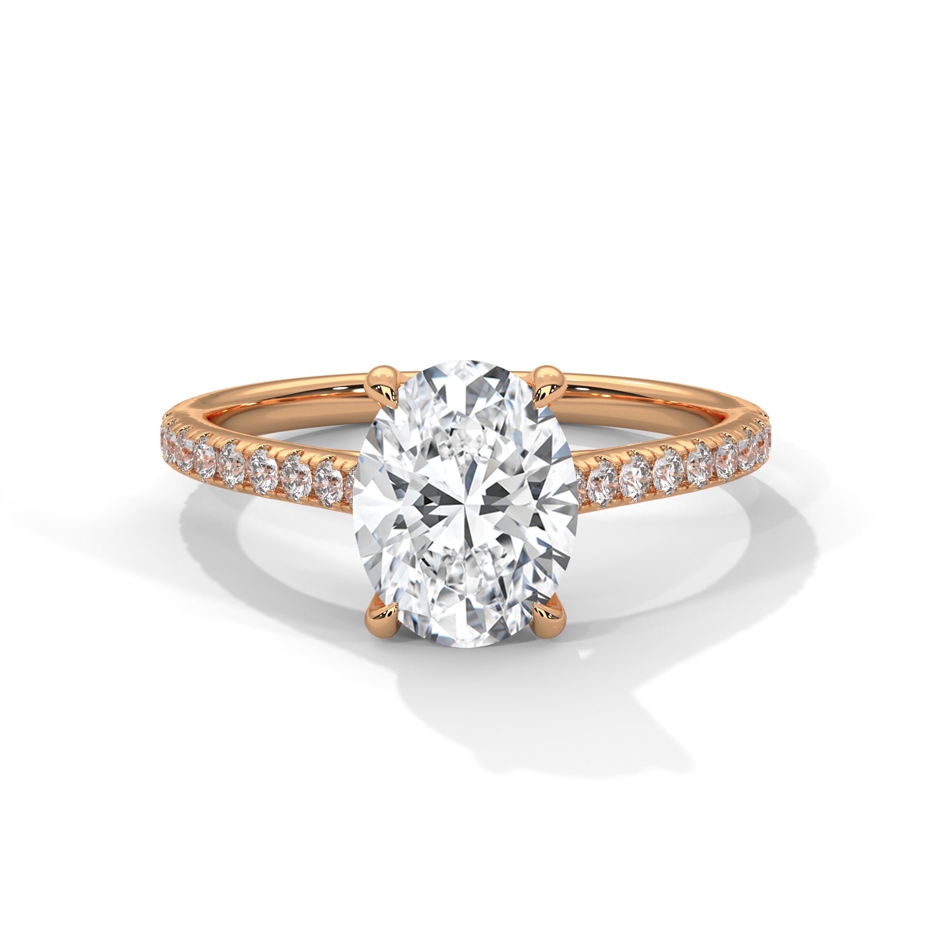 Brilliant Grace 1.5 CT Cushion-Cut Lab Grown Diamond Pave Ring | 1.90 CTW