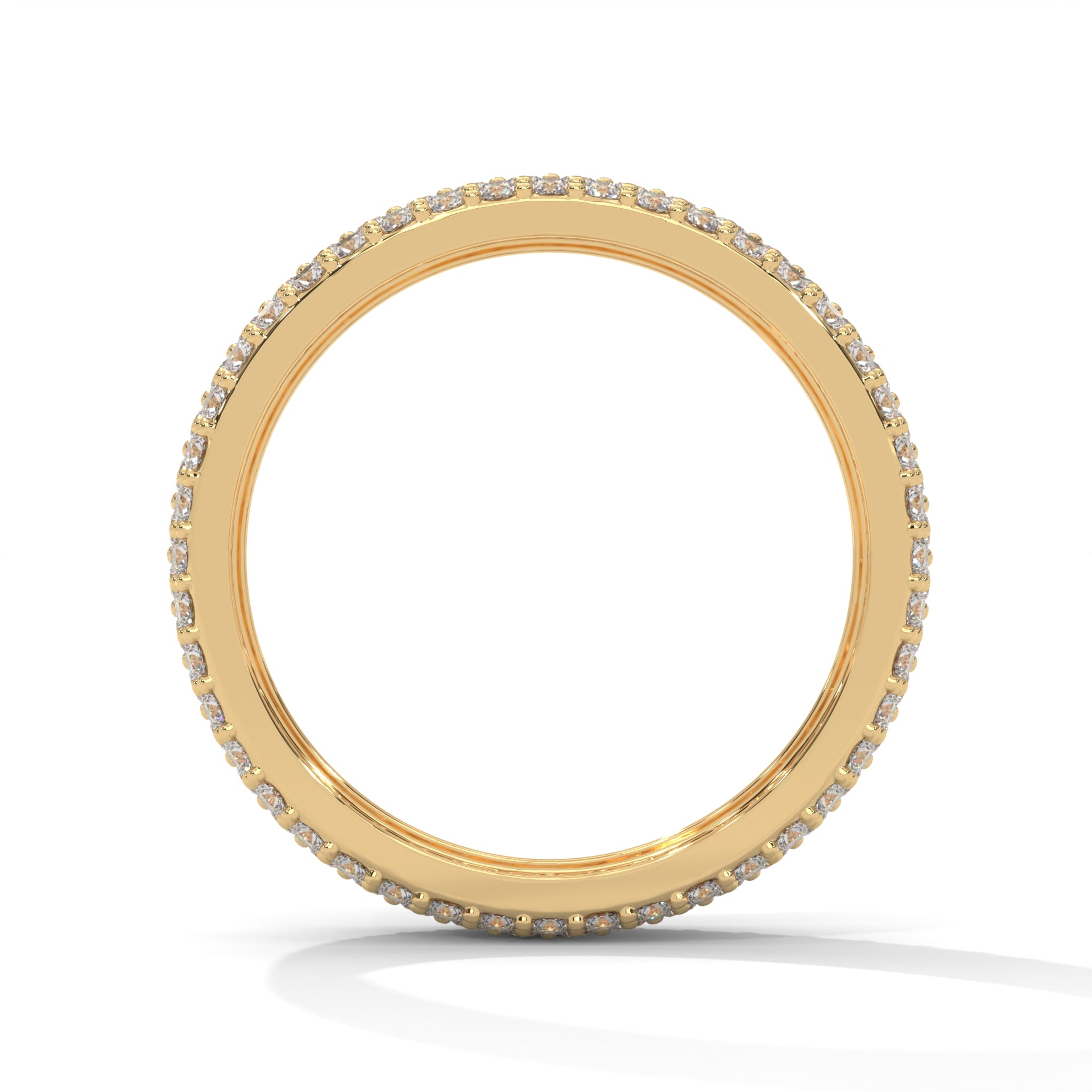 Unparalleled Elegance: Full Diamond Eternity Gold Band | 2.20 CTW