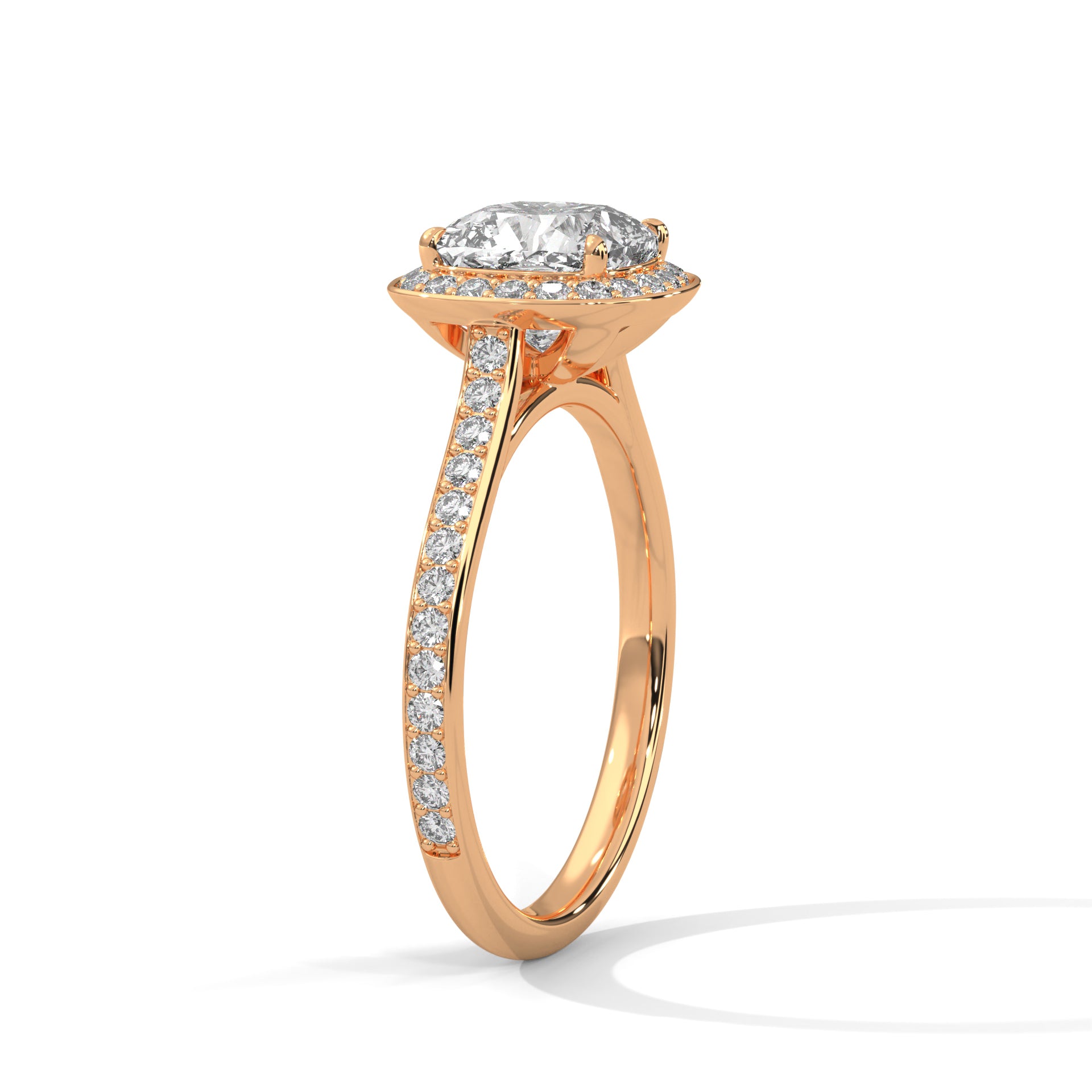 Grandeur Halo 3 CT Cushion-Cut Lab Grown Diamond Ring | 3.42 CTW