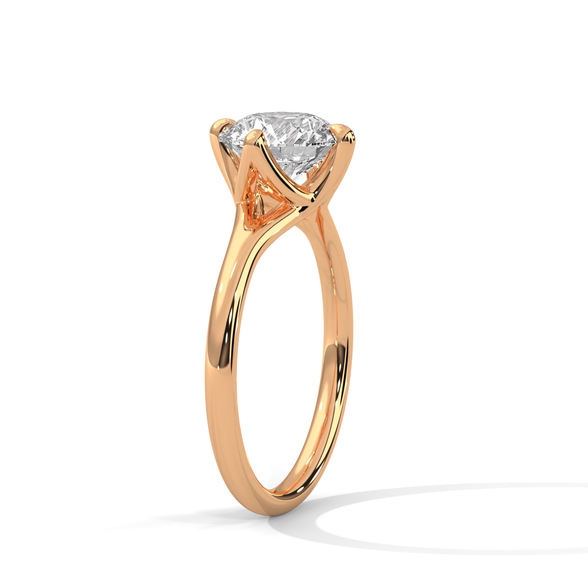 Ethereal Grace 1.5 CT Round-Cut Lab Grown Diamond Solitaire Ring| E-VS1