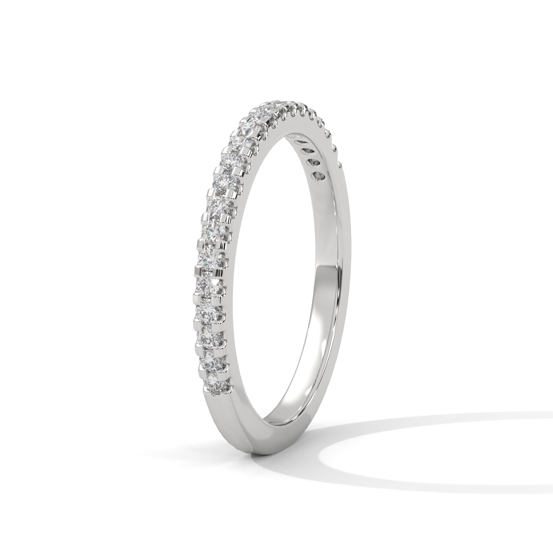 Eternal Sparkle: Gold Round Diamond Half-Eternity Band | 0.26 CTW