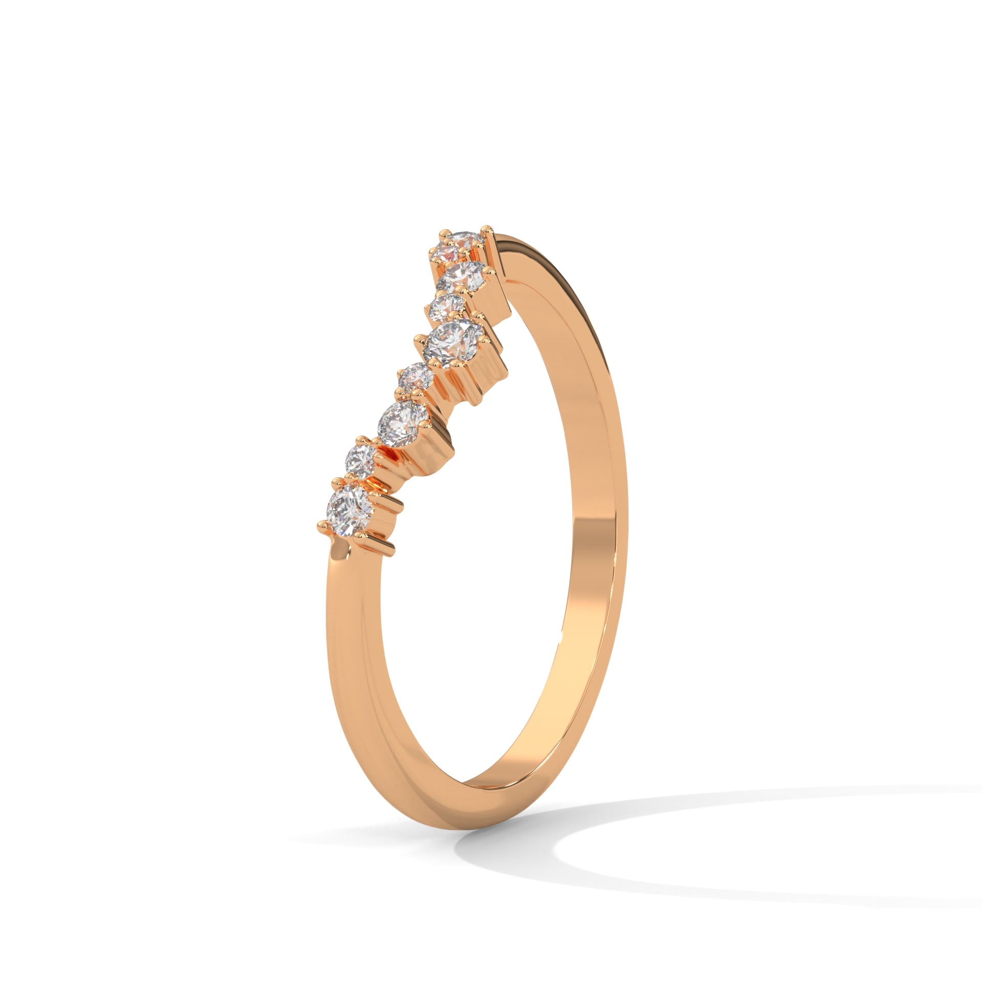 Elegant Round Lab-Grown Diamond Gold Wedding Band | 0.15 CTW