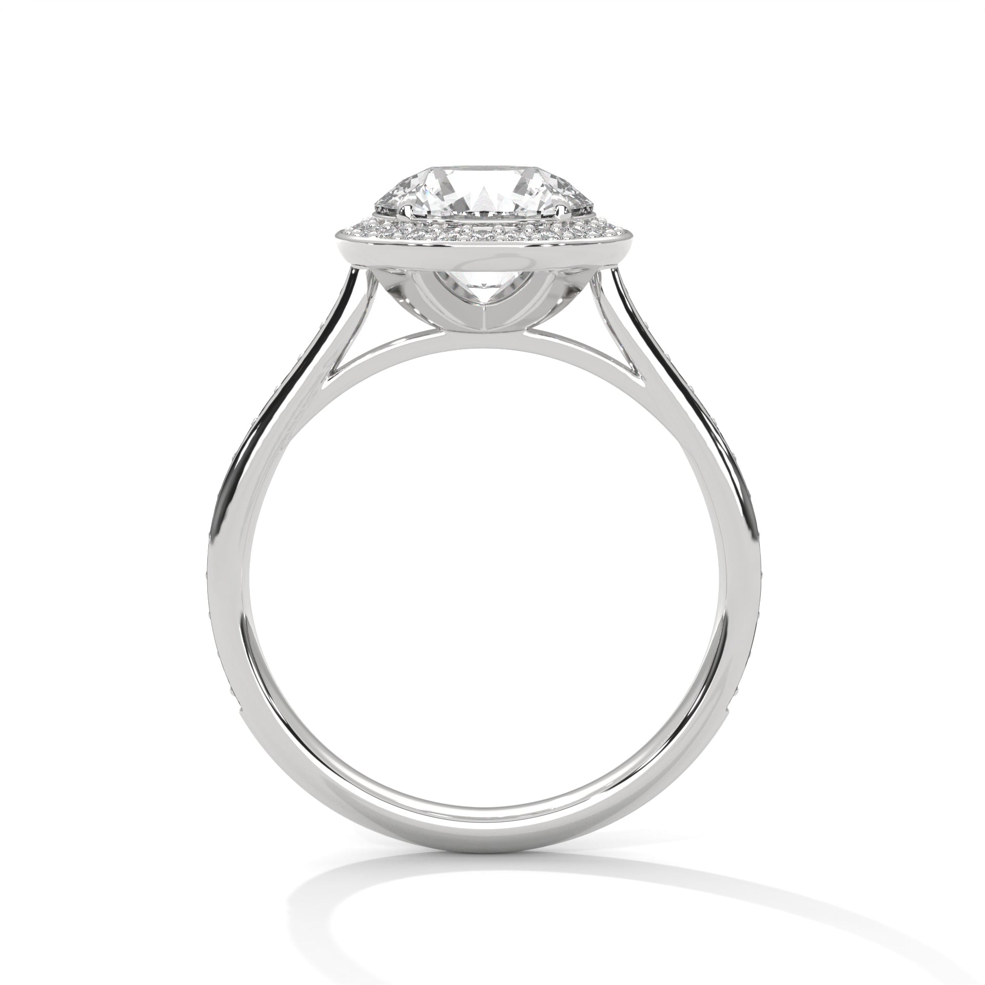 Lustrous Halo 1.5CT Round Lab-Grown Diamond Engagement Ring | 1.84 CTW