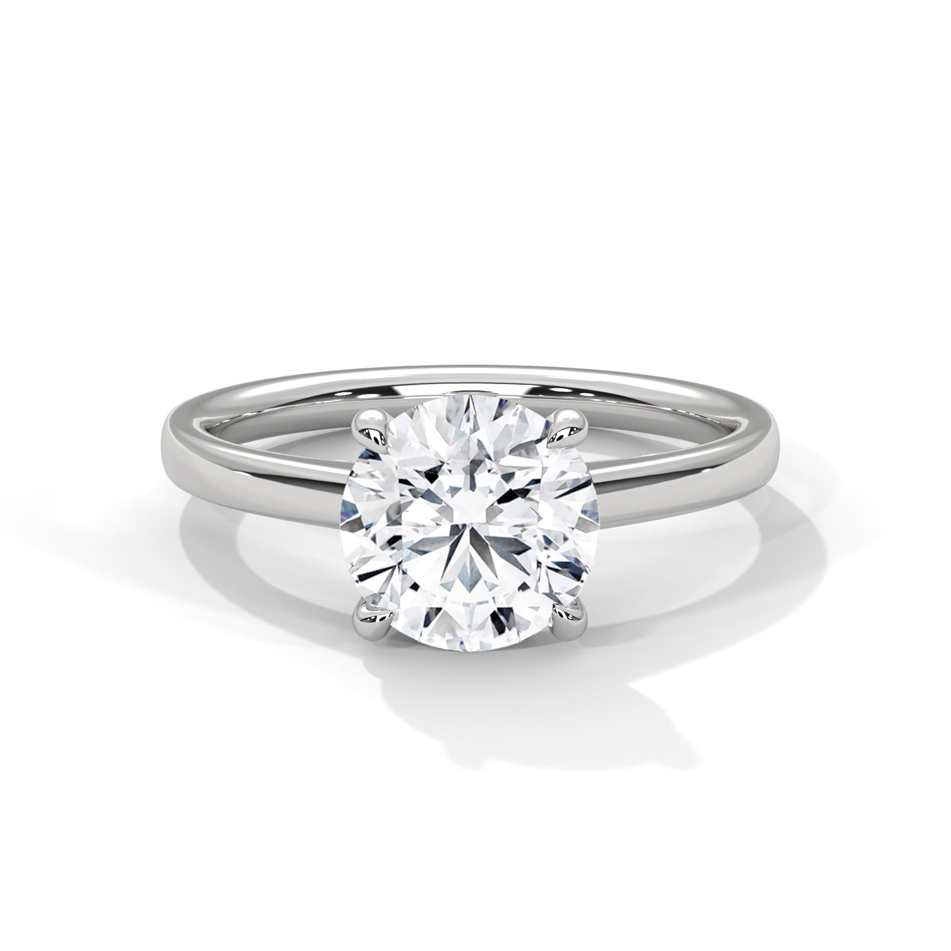 Classic 2 CTW Round-Cut Diamond Solitaire Engagement Ring | 14K & 18K Gold