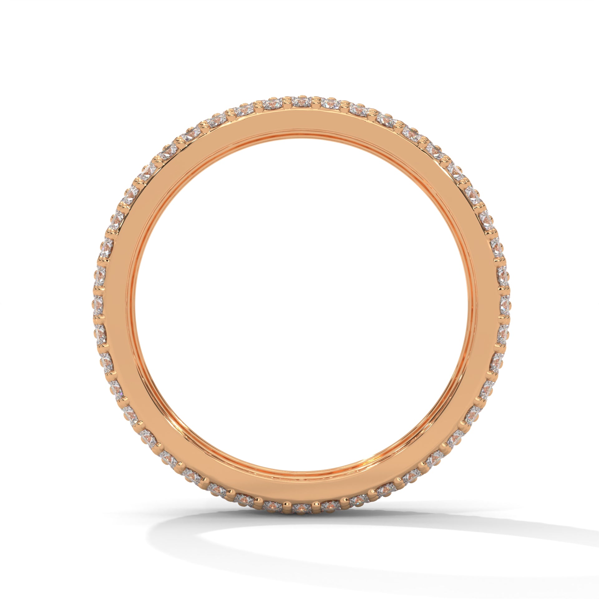 Unparalleled Elegance: Full Diamond Eternity Gold Band | 2.20 CTW