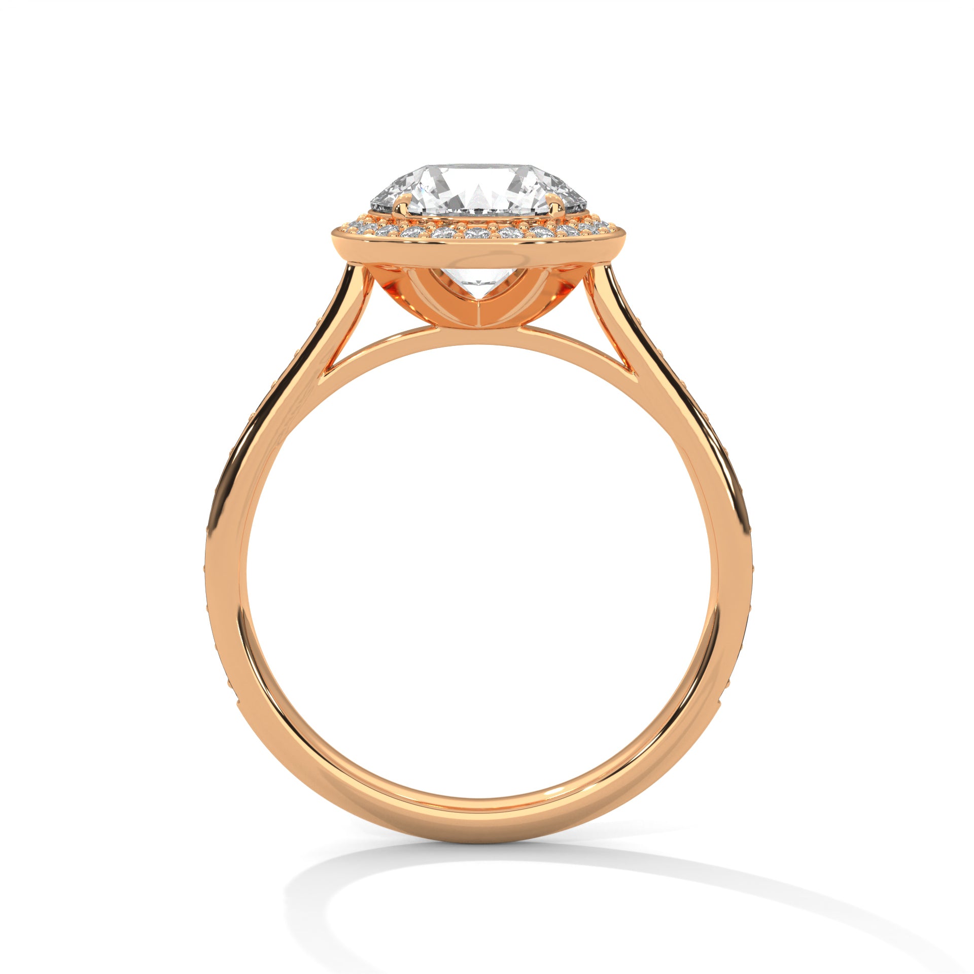 Lustrous Halo 1.5CT Round Lab-Grown Diamond Engagement Ring | 1.84 CTW