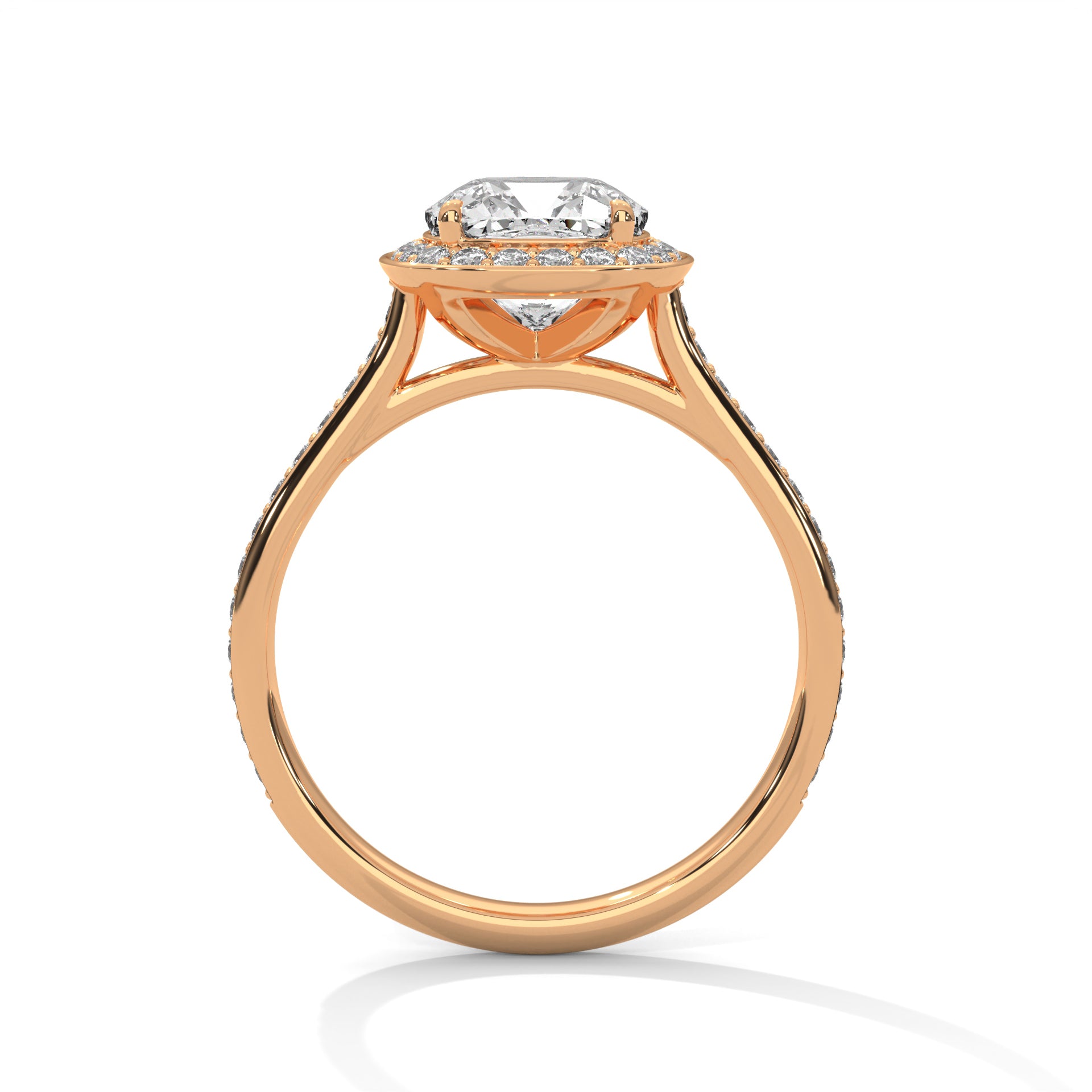 Grandeur Halo 3 CT Cushion-Cut Lab Grown Diamond Ring | 3.42 CTW