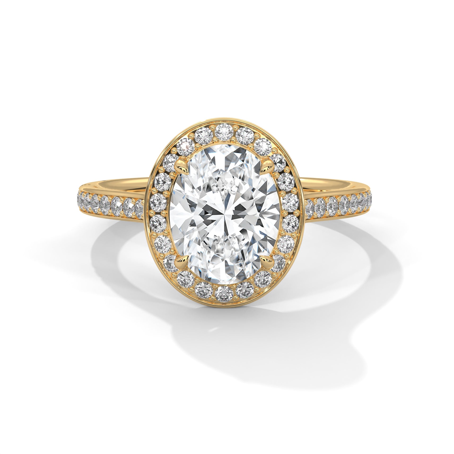 Vivienne 3 CT Oval Lab-Grown Diamond Halo Engagement Ring | 3.42 CTW