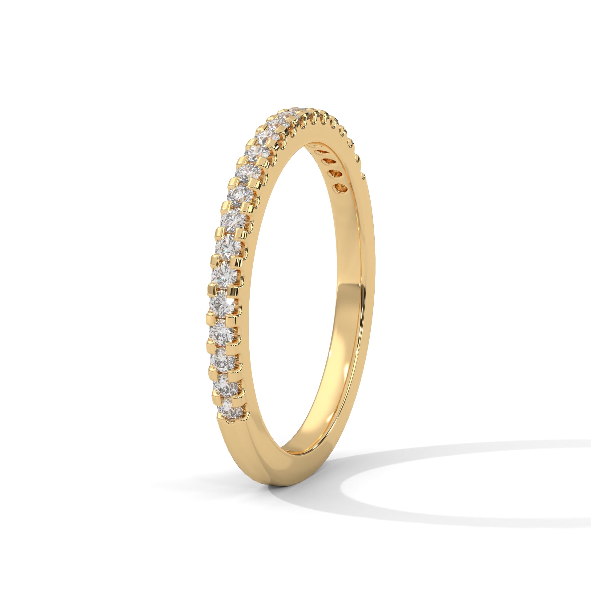 Eternal Sparkle: Gold Round Diamond Half-Eternity Band | 0.26 CTW