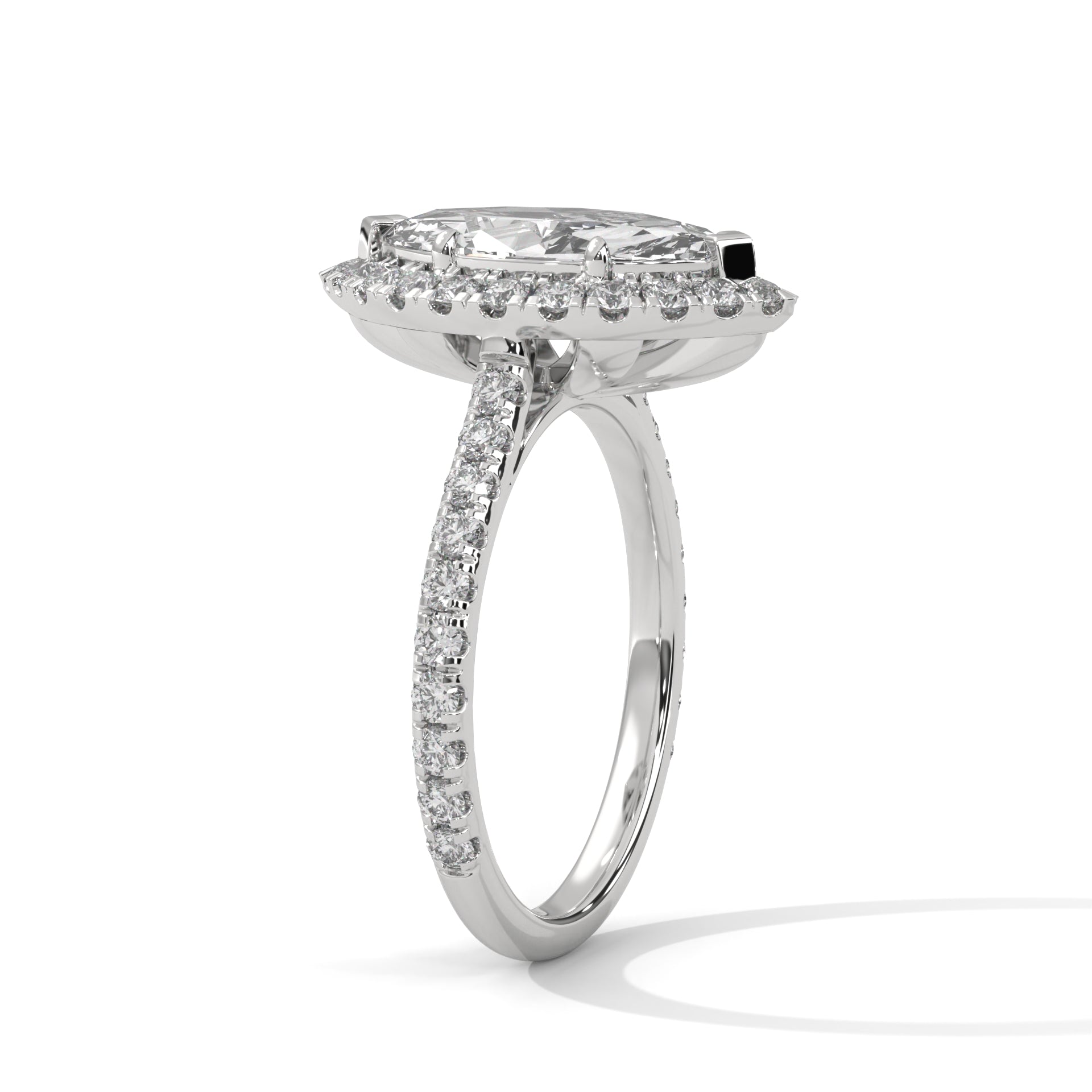 Vintage Halo 1.5 CT Marquise-Cut Lab Grown Diamond Ring | 2.22 CTW