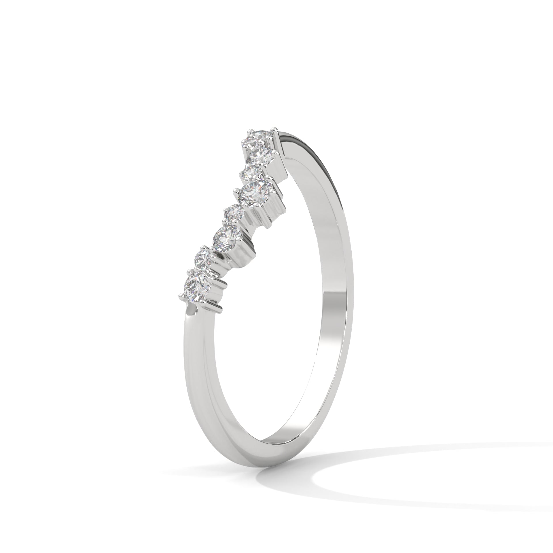 Elegant Round Lab-Grown Diamond Gold Wedding Band | 0.15 CTW