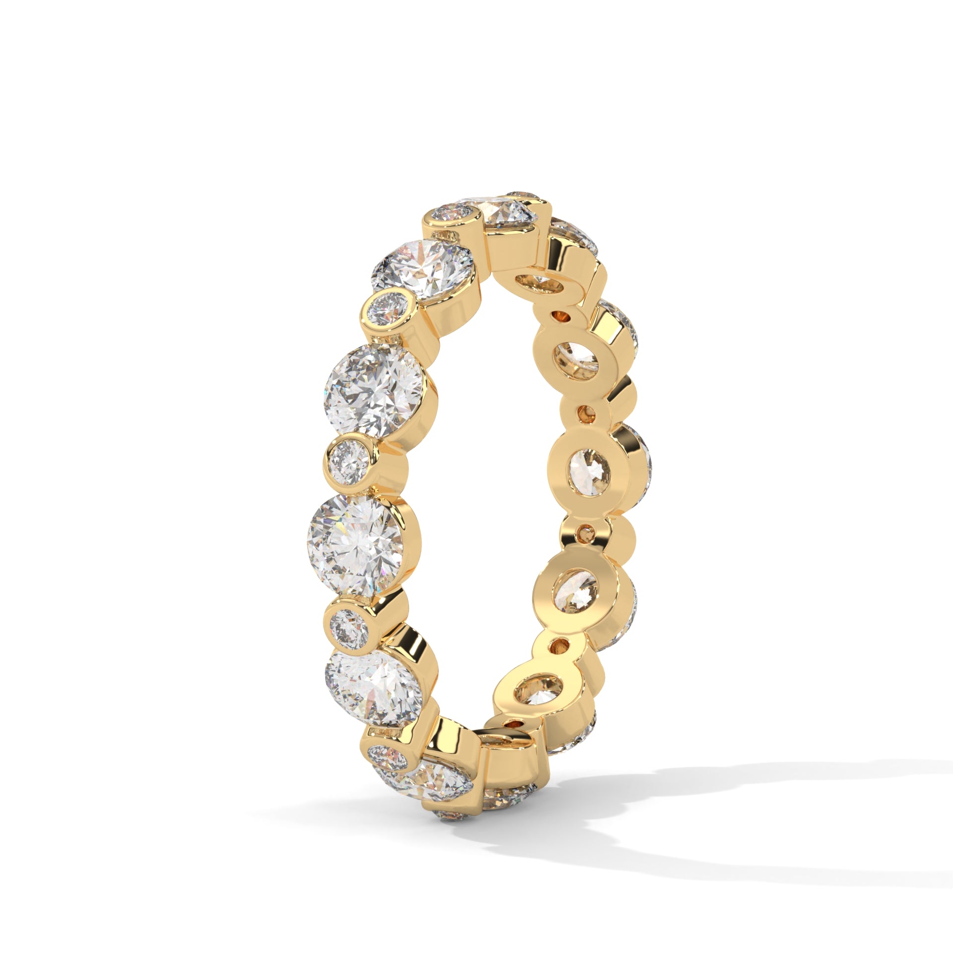 Celestial Radiance Round Diamond Full-Eternity Gold Band | 1.82 CTW