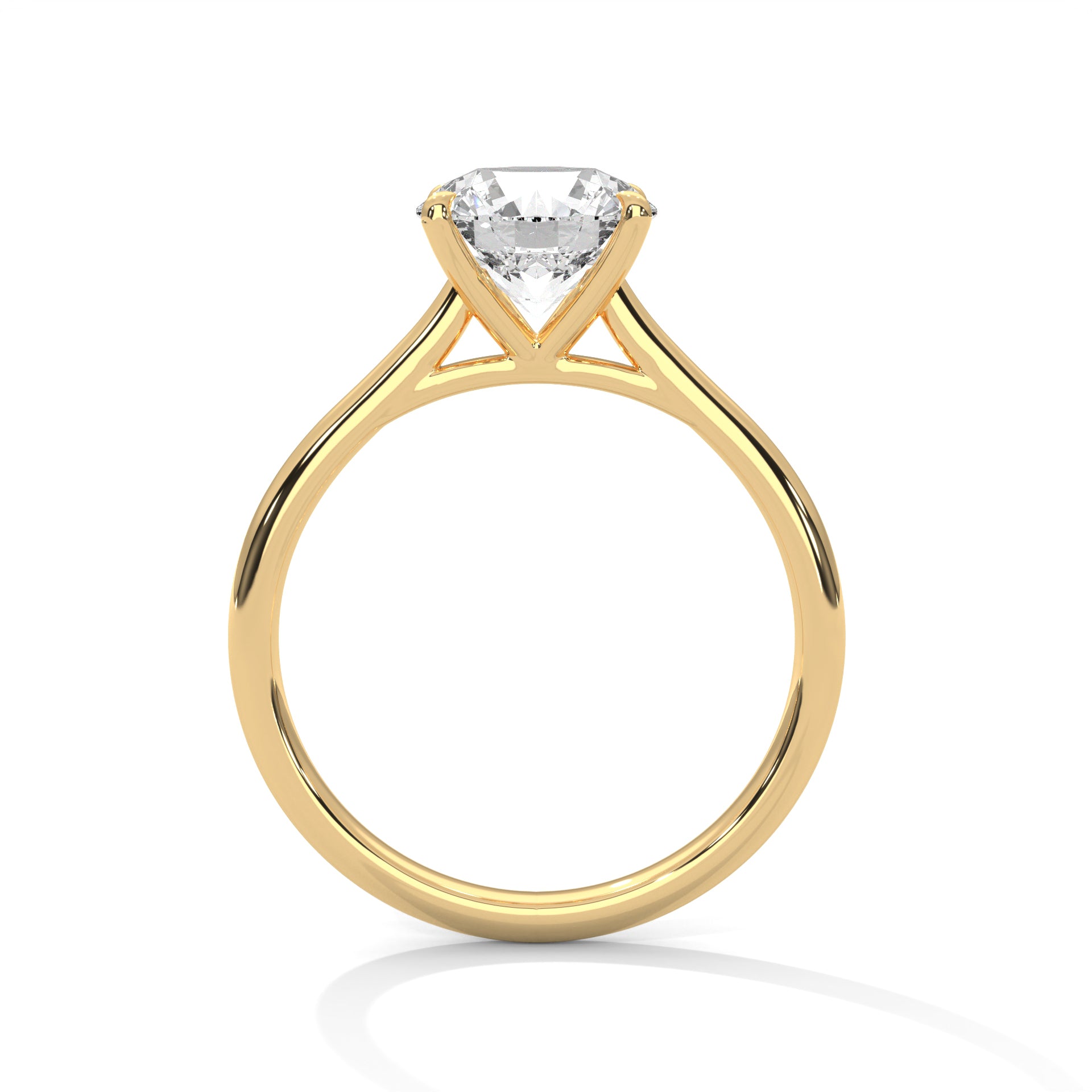 Eminent 2 CT Round Diamond Solitaire Engagement Ring | 14K & 18K Gold