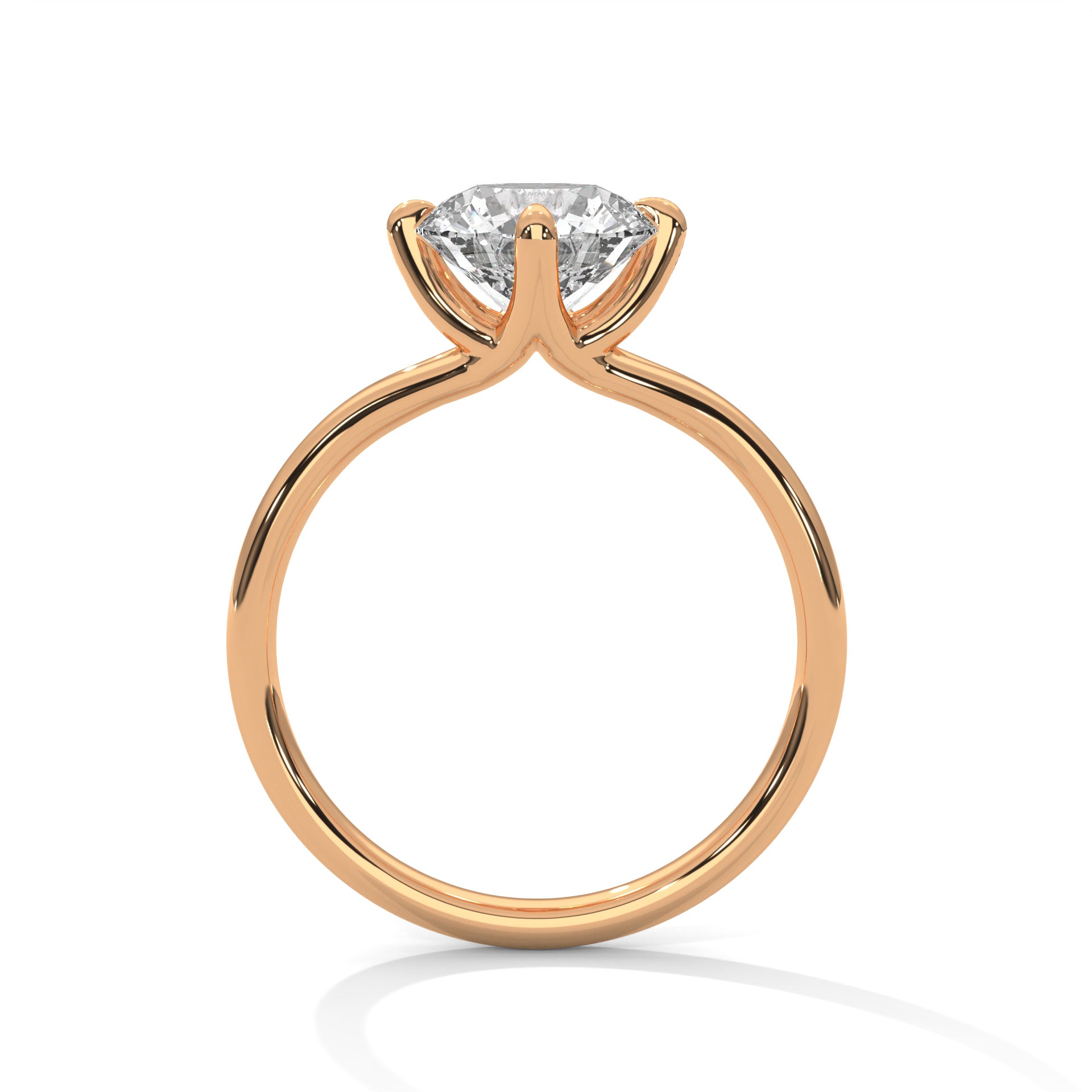 Ethereal Grace 1.5 CT Round-Cut Lab Grown Diamond Solitaire Ring| E-VS1