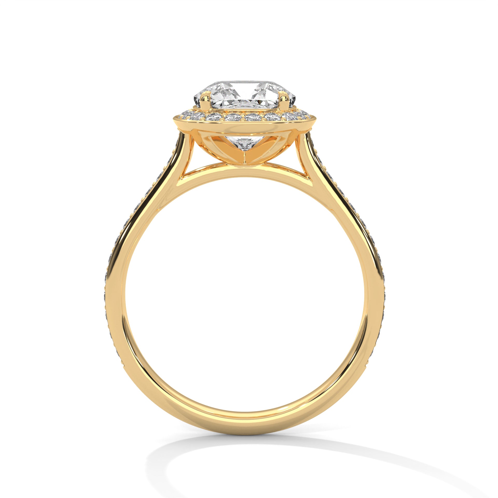 Grandeur Halo 3 CT Cushion-Cut Lab Grown Diamond Ring | 3.42 CTW