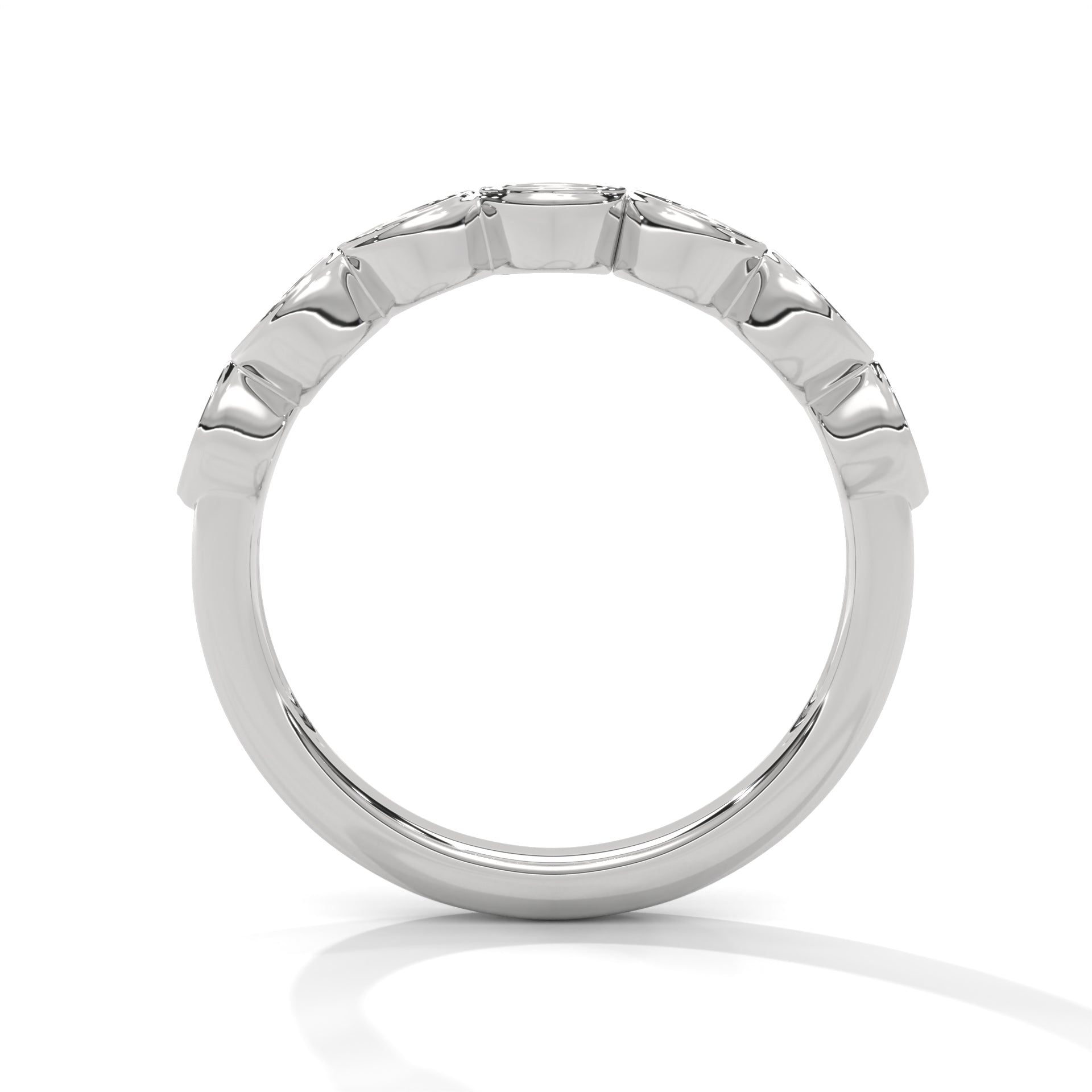 Intricate Infinity: Gold Round Diamond Bezel Set Band Ring | 0.25 CTW