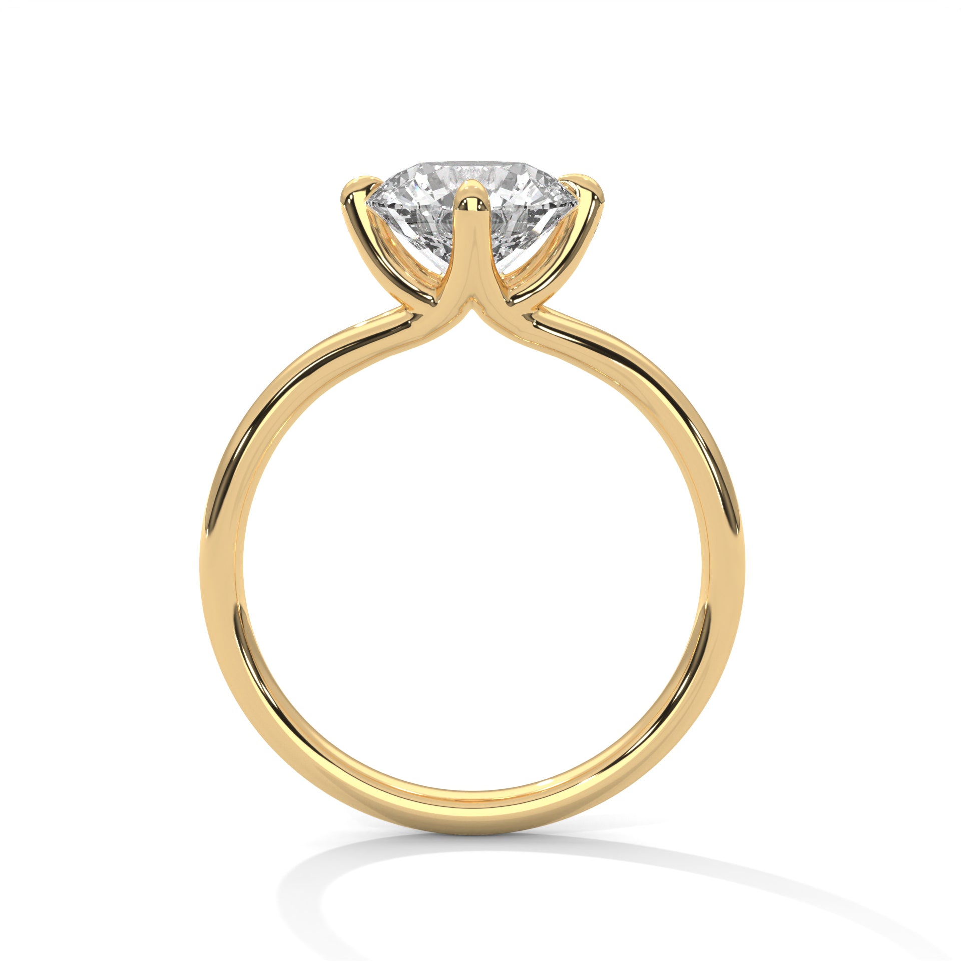 Ethereal Grace 1.5 CT Round-Cut Lab Grown Diamond Solitaire Ring| E-VS1