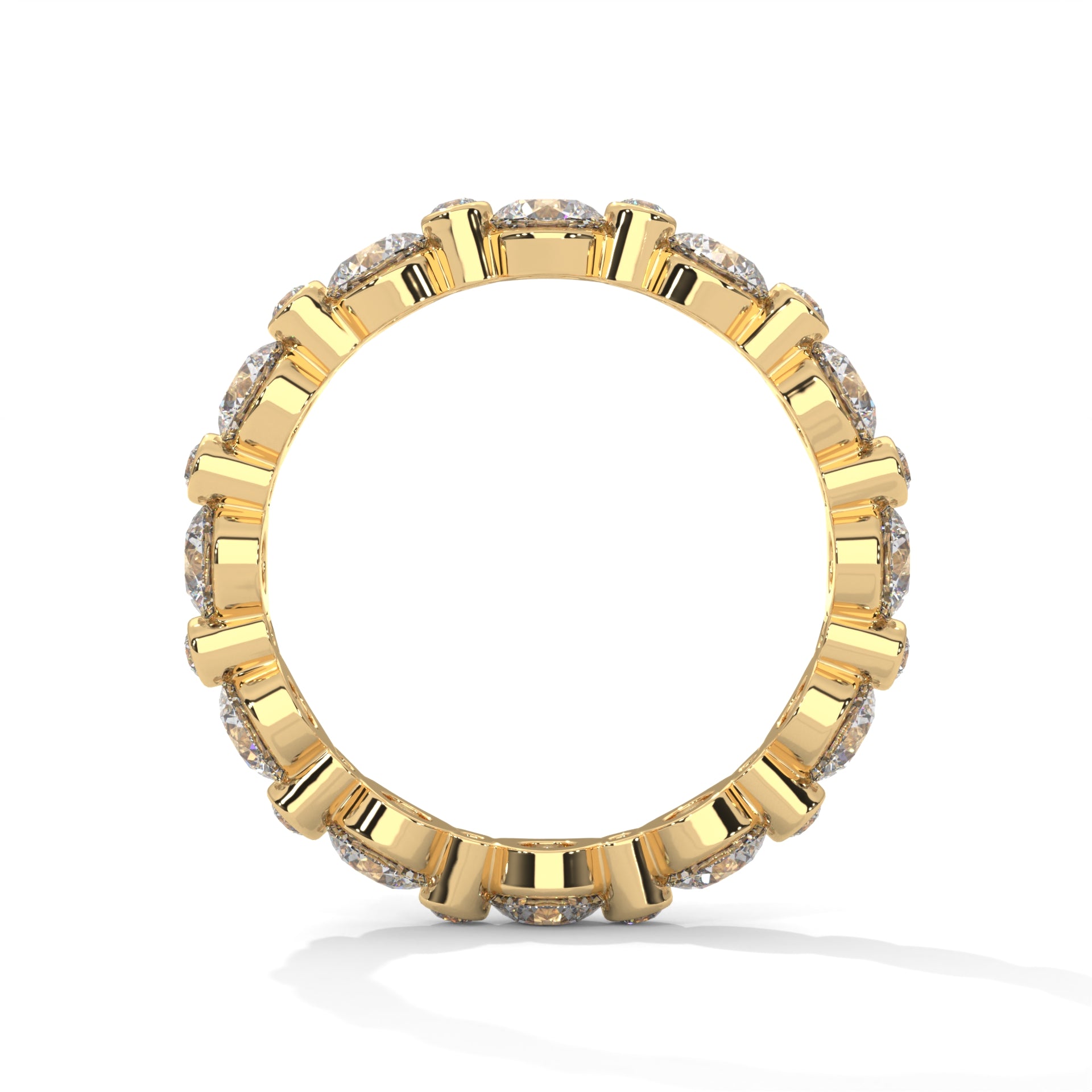 Celestial Radiance Round Diamond Full-Eternity Gold Band | 1.82 CTW