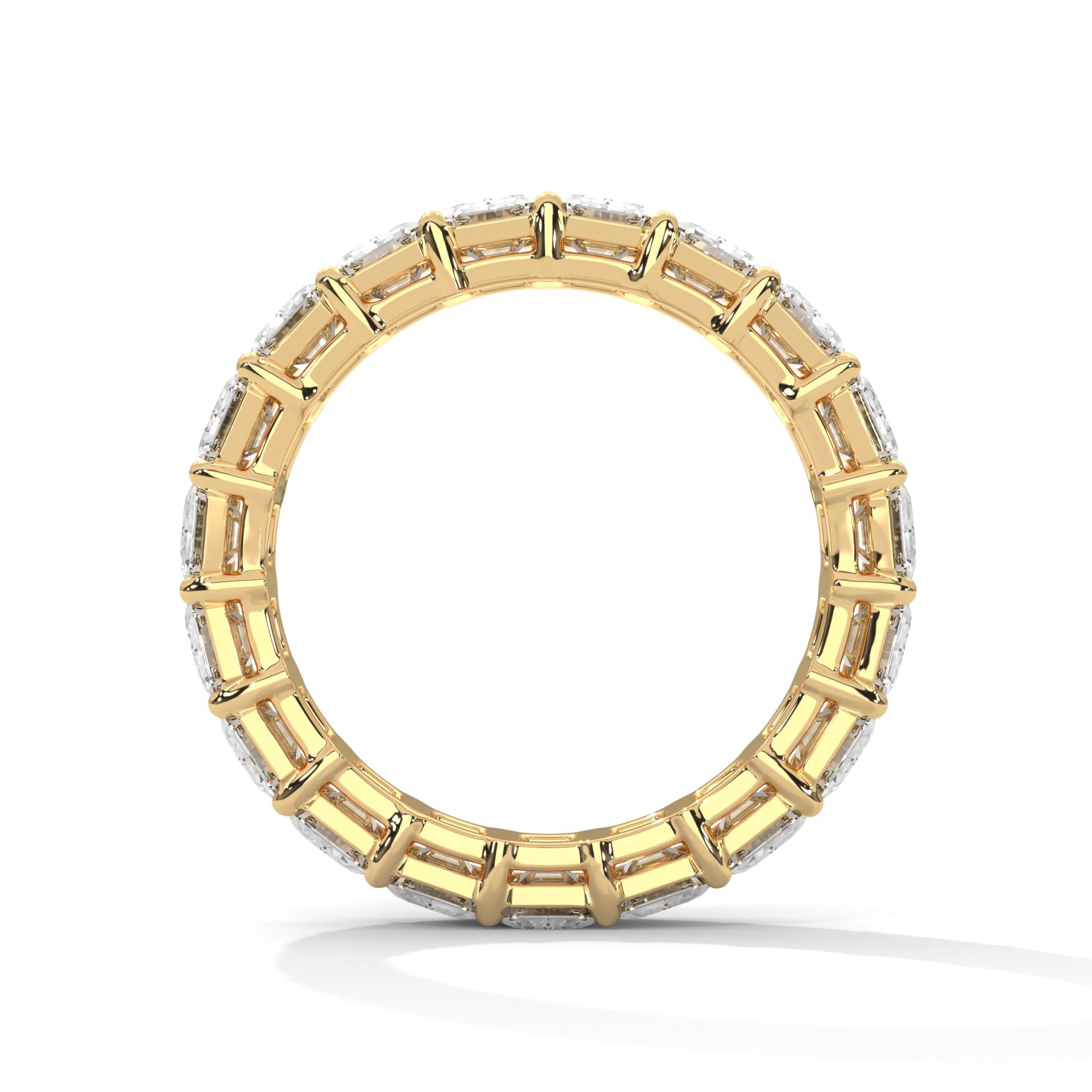 Luxury Emerald Lab-Grown Diamond Gold Eternity Band | 4.75 CTW
