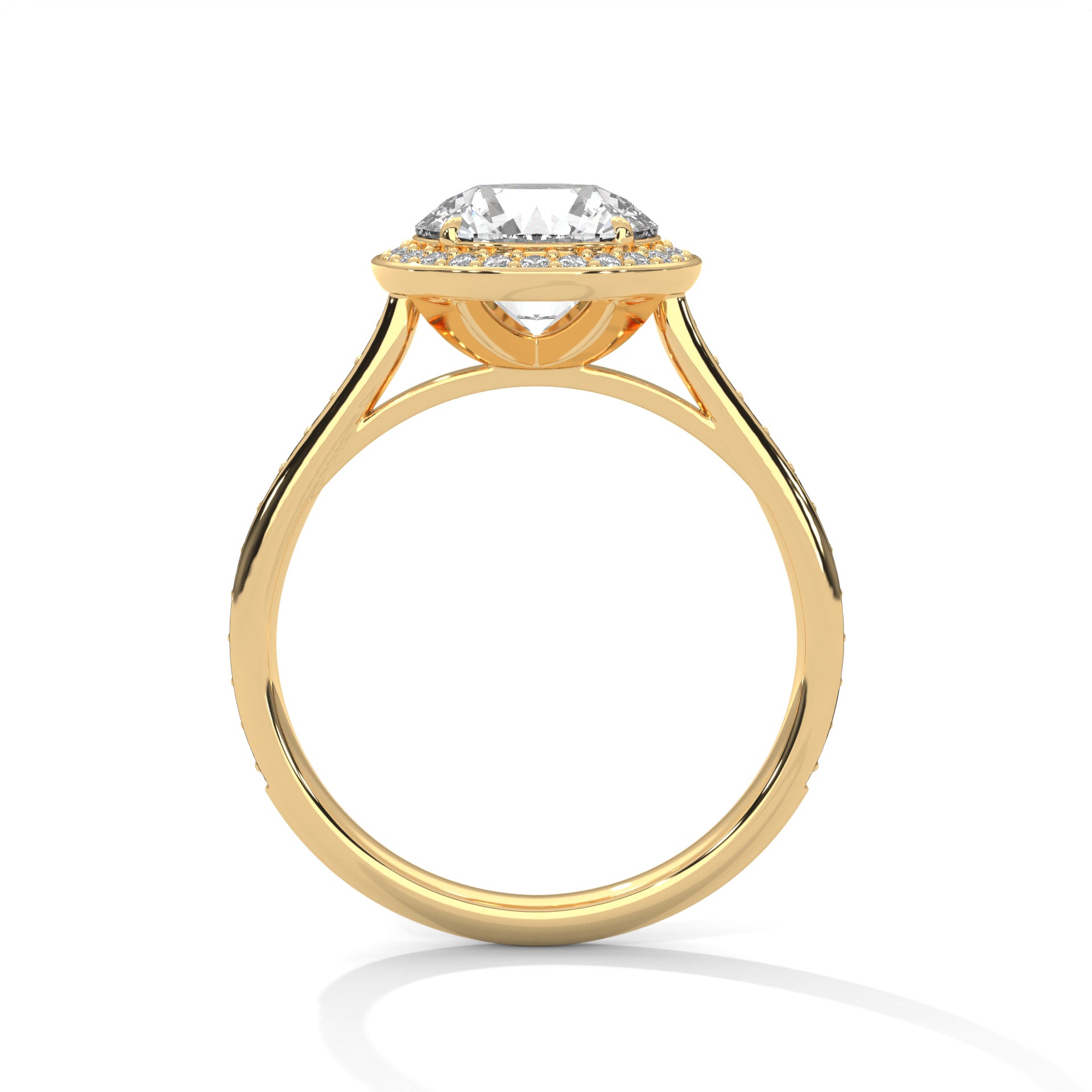 Lustrous Halo 1.5CT Round Lab-Grown Diamond Engagement Ring | 1.84 CTW