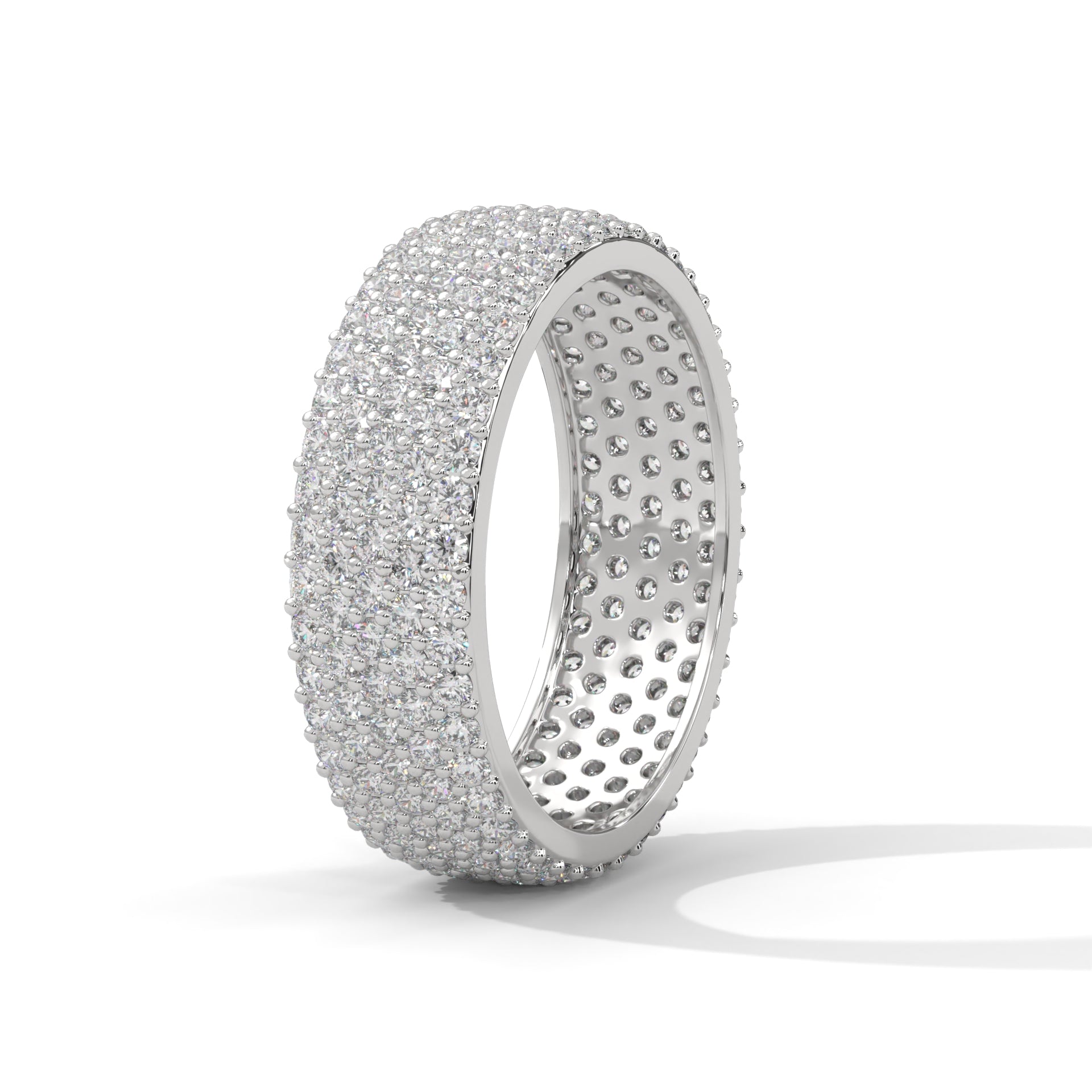 Unparalleled Elegance: Full Diamond Eternity Gold Band | 2.20 CTW