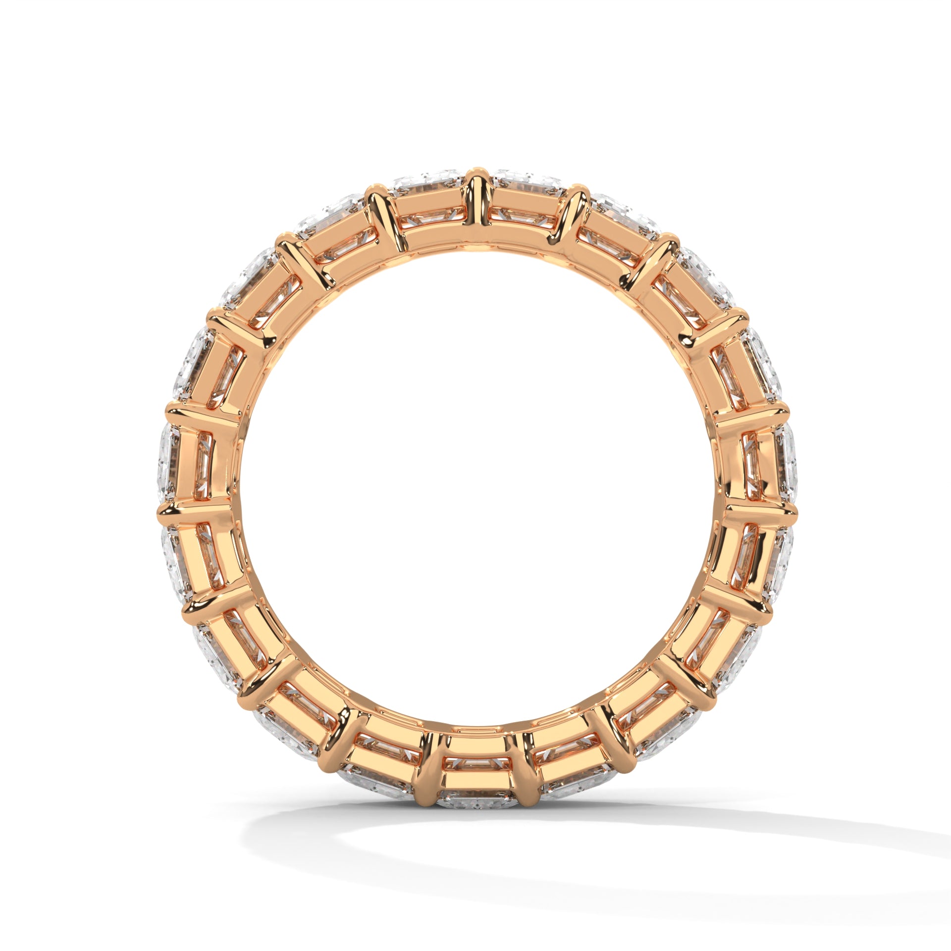 Luxury Emerald Lab-Grown Diamond Gold Eternity Band | 4.75 CTW