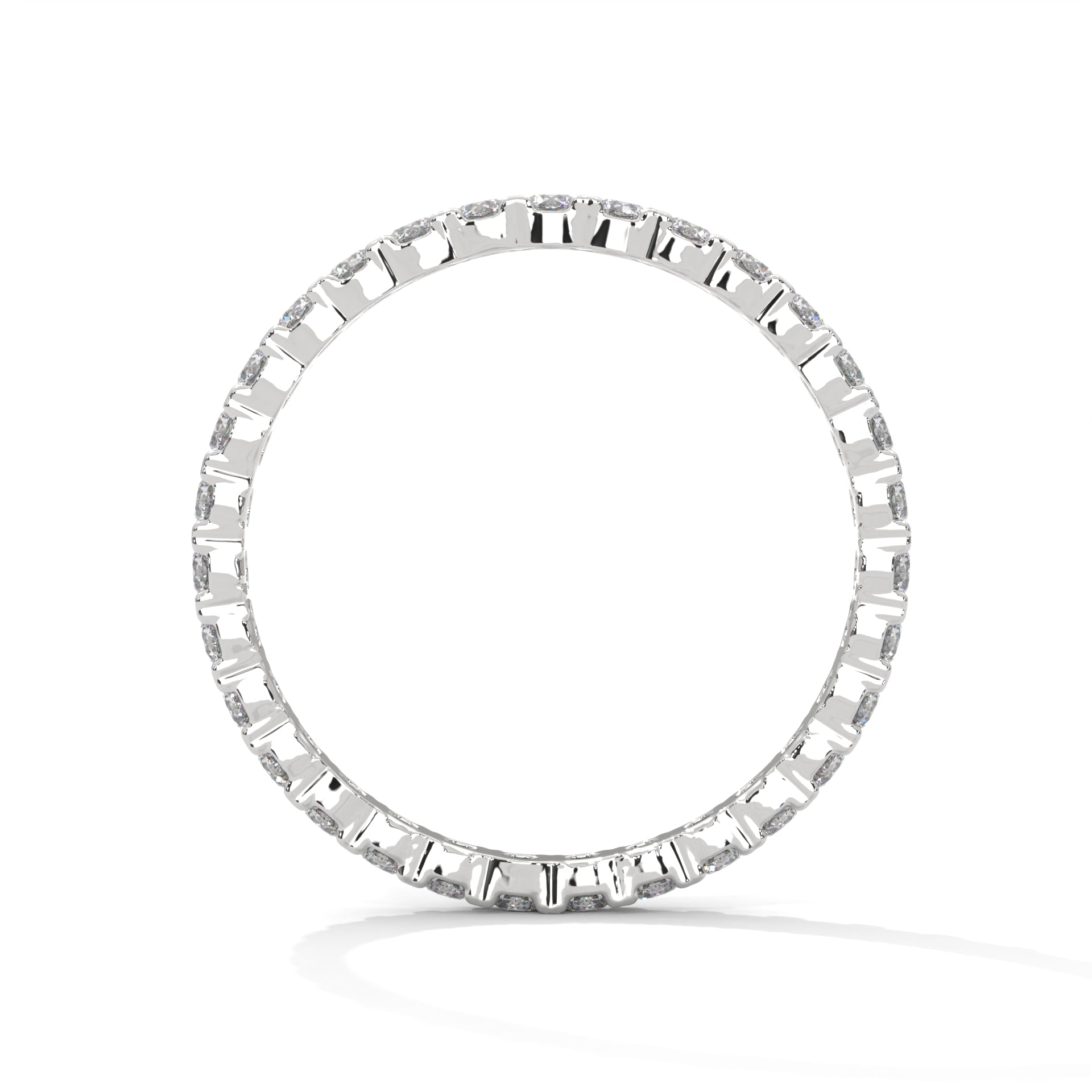 Endless Brilliance: Full-Eternity Round Diamond Gold Band | 1.09 CTW