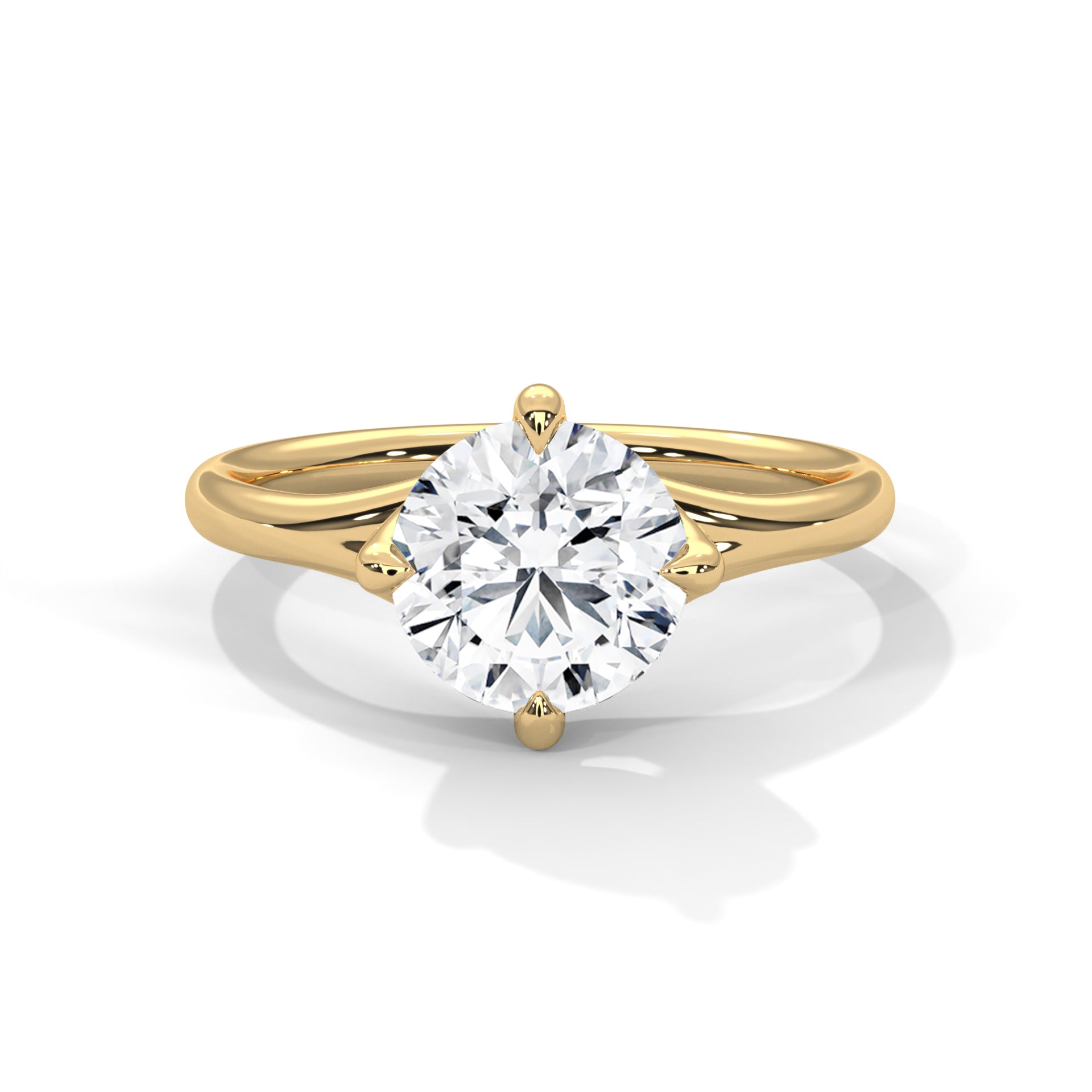 Ethereal Grace 1.5 CT Round-Cut Lab Grown Diamond Solitaire Ring| E-VS1