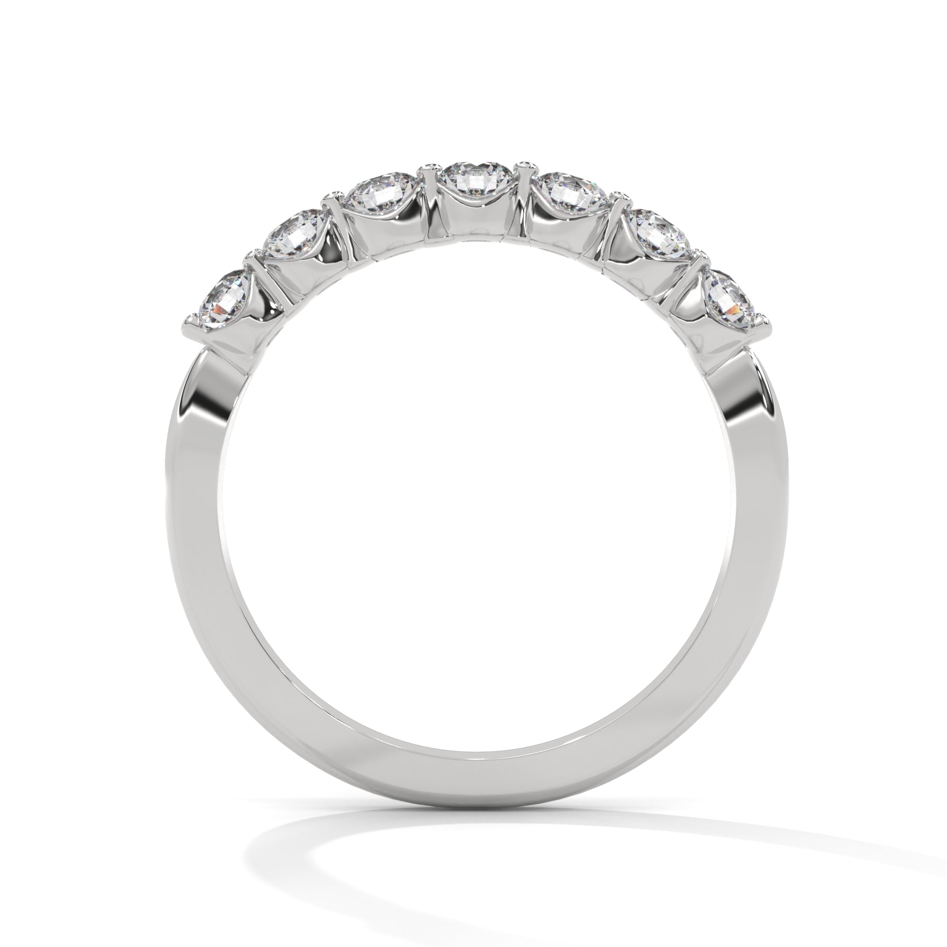 Elegant Round Lab-Grown Diamond Gold Half-Eternity Band | 0.55 CTW
