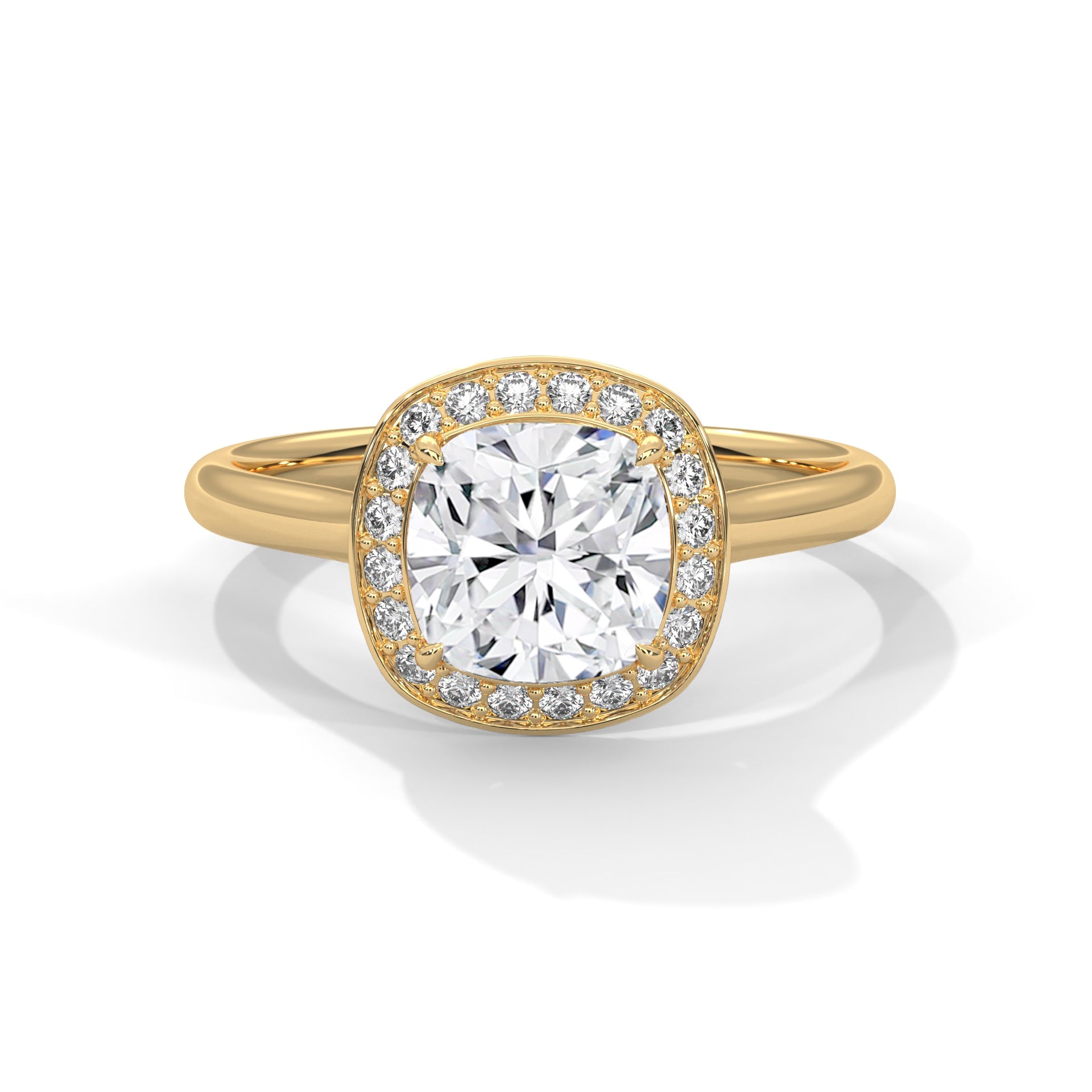 Regal Halo 3CT Cushion Lab-Grown Diamond Engagement Ring | 3.16 CTW