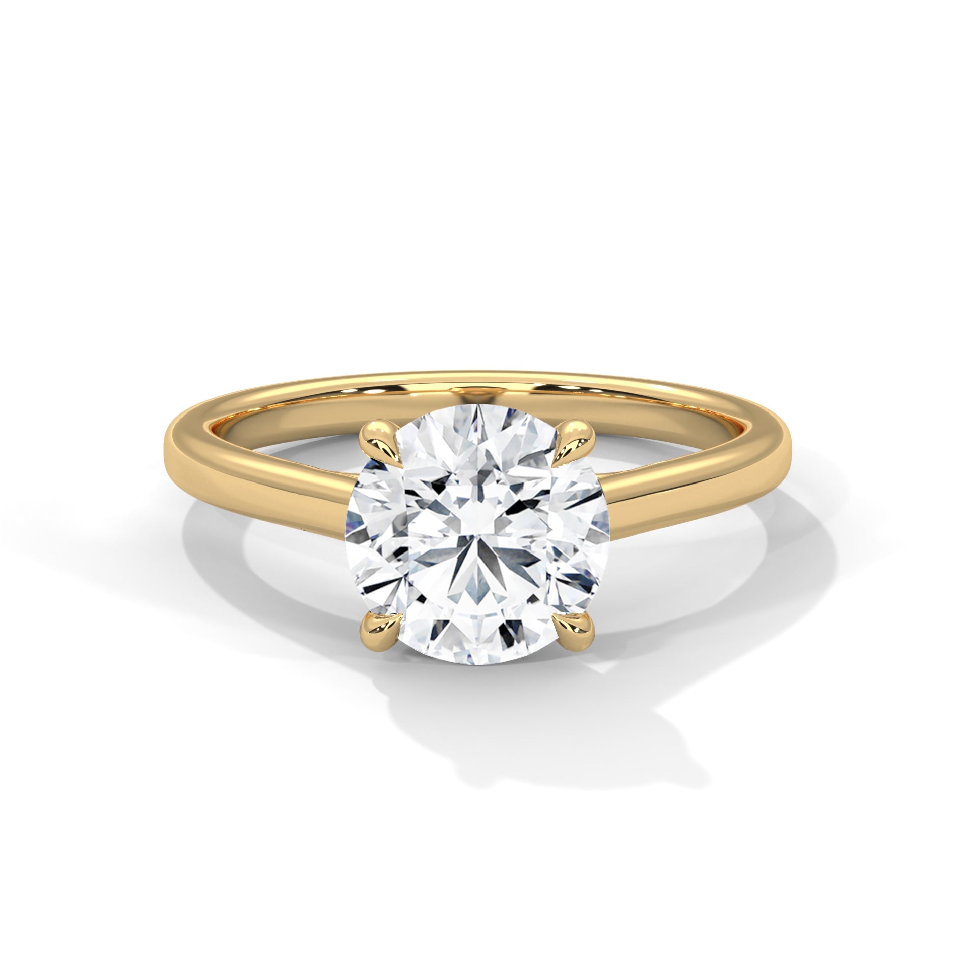 Brilliance 1 CT Round-Cut Lab Grown Diamond Solitaire Ring