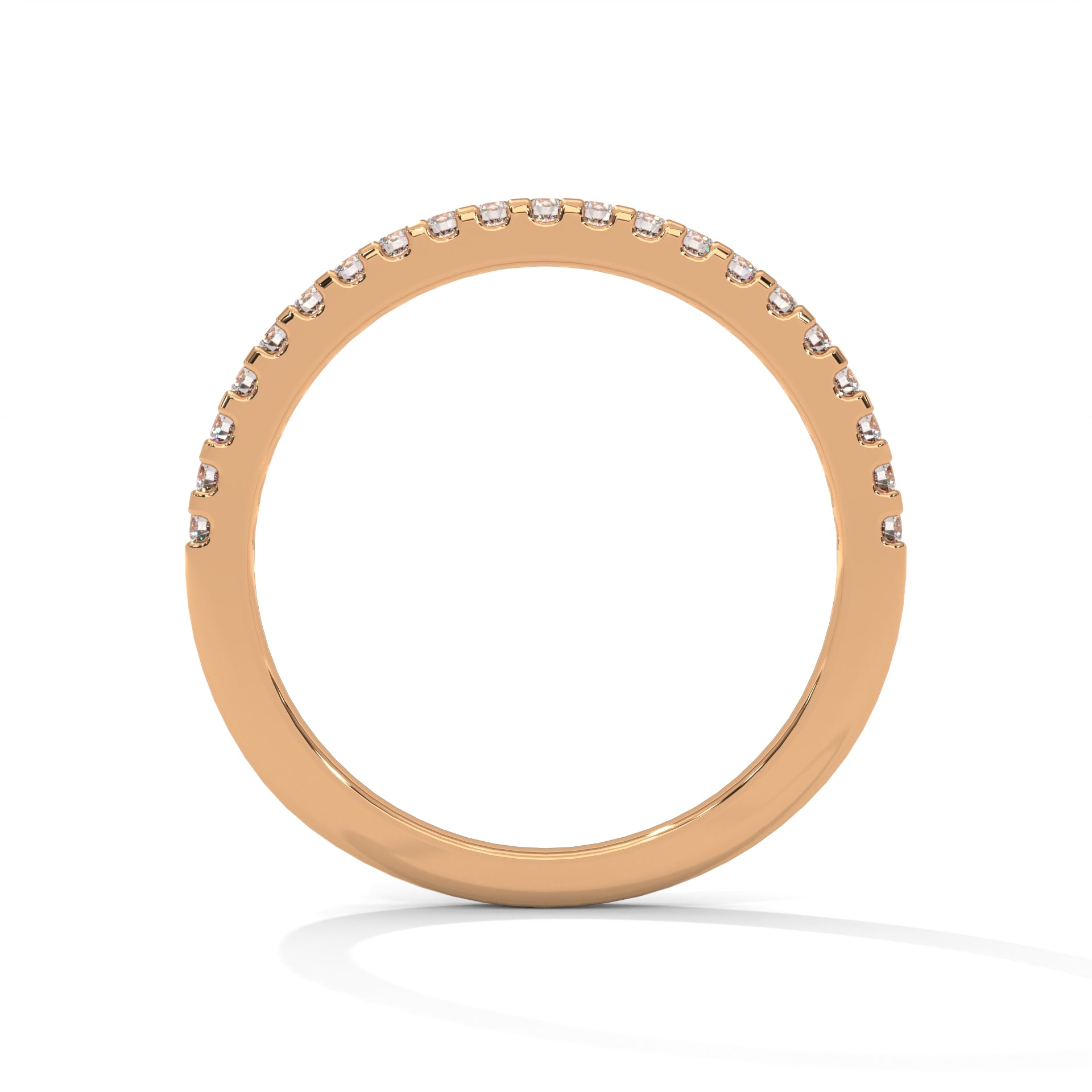 Eternal Sparkle: Gold Round Diamond Half-Eternity Band | 0.26 CTW