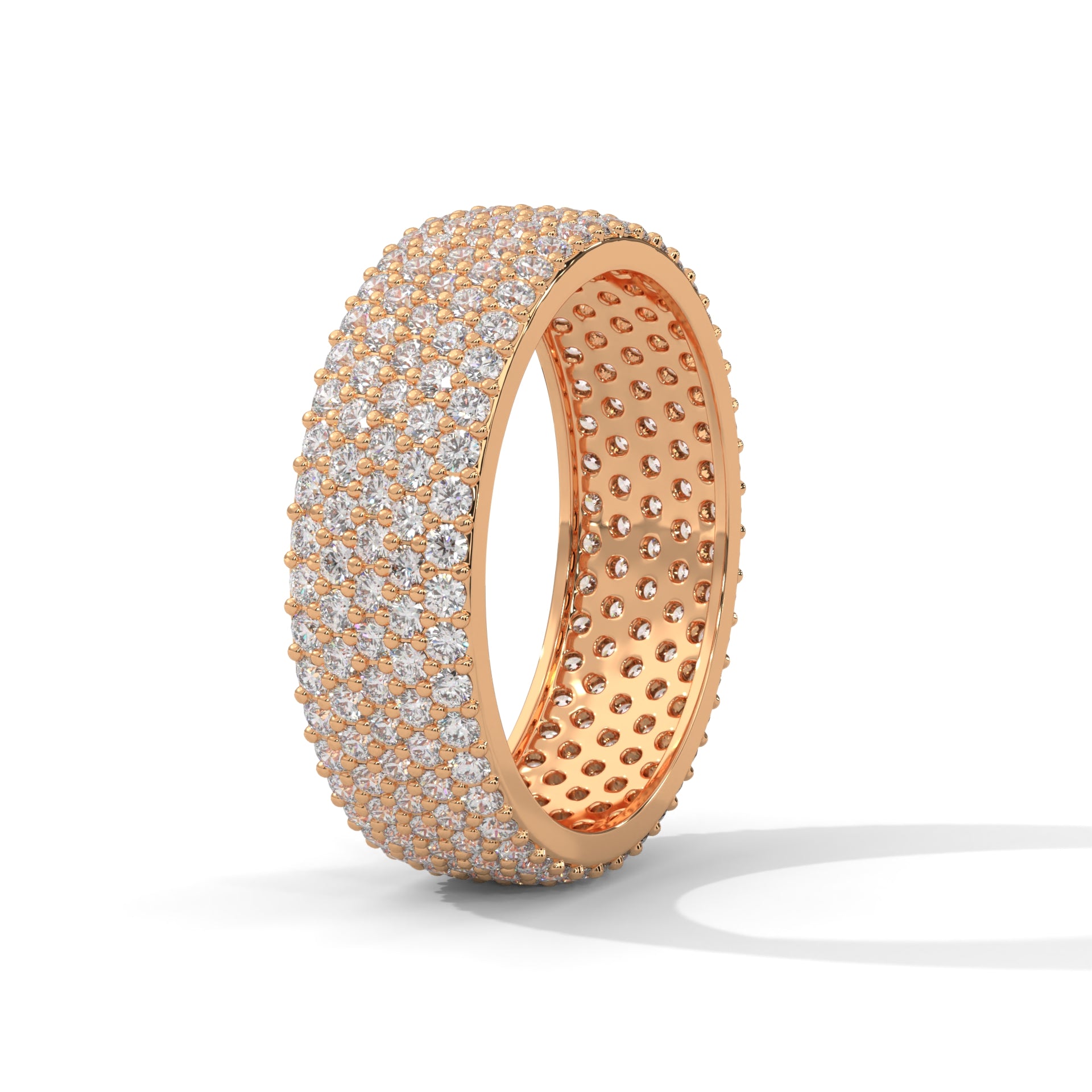 Unparalleled Elegance: Full Diamond Eternity Gold Band | 2.20 CTW