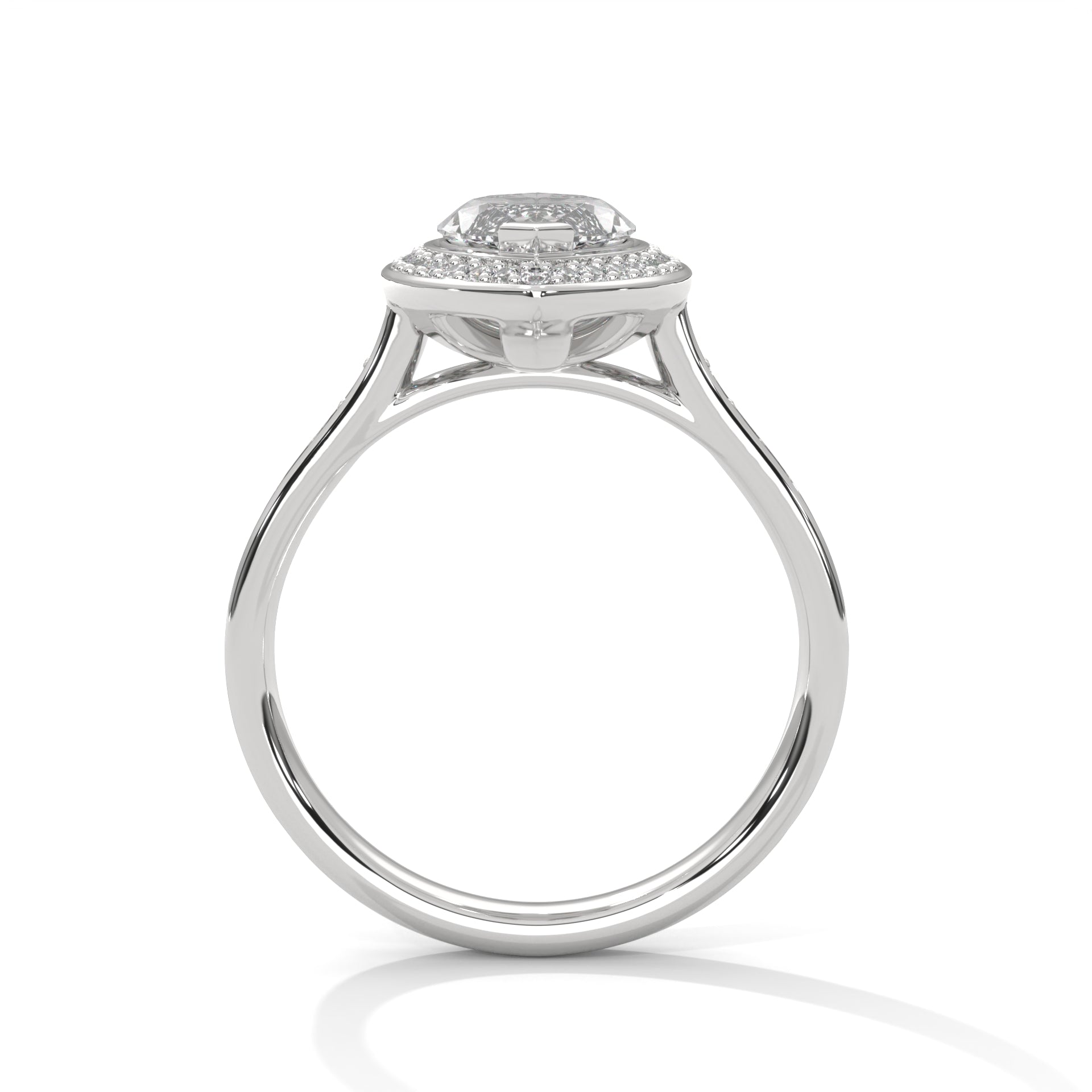 Marquise-Cut 3ctw Lab Grown Diamond Pave Band Ring | 3.46 CTW