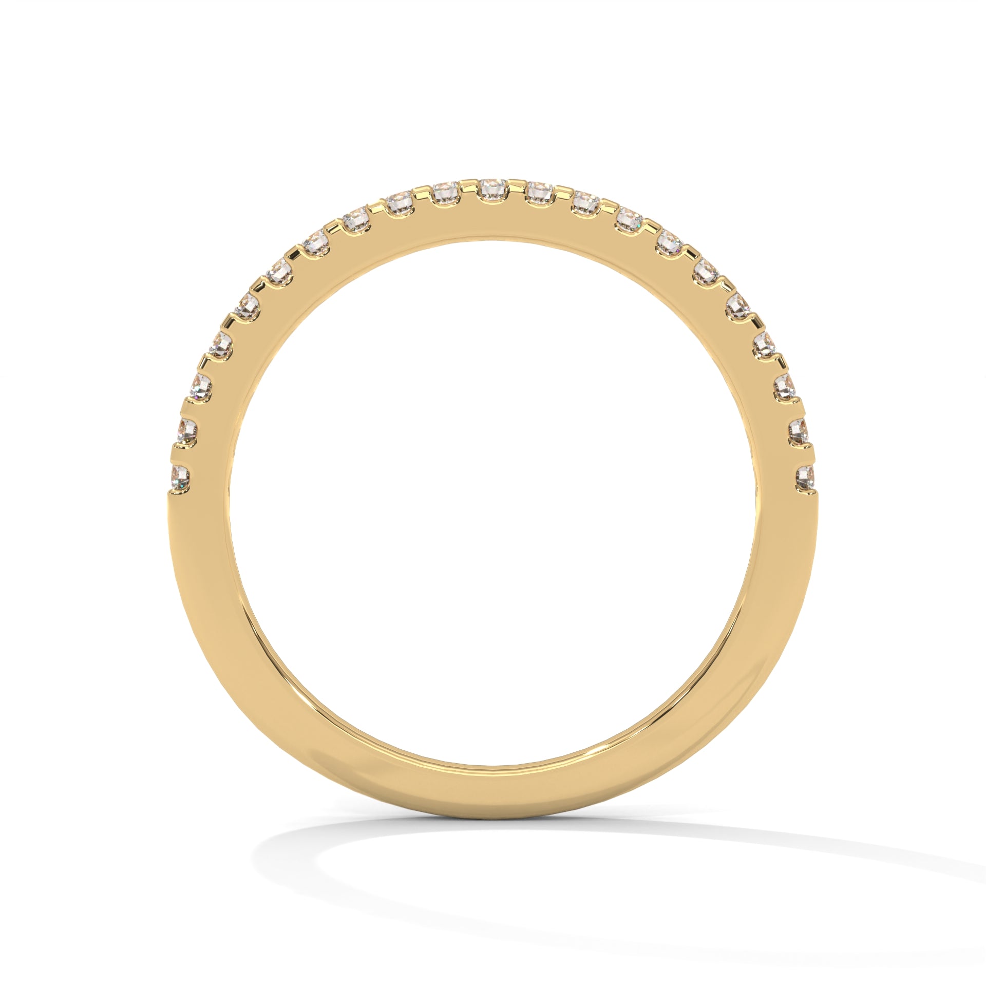 Eternal Sparkle: Gold Round Diamond Half-Eternity Band | 0.26 CTW