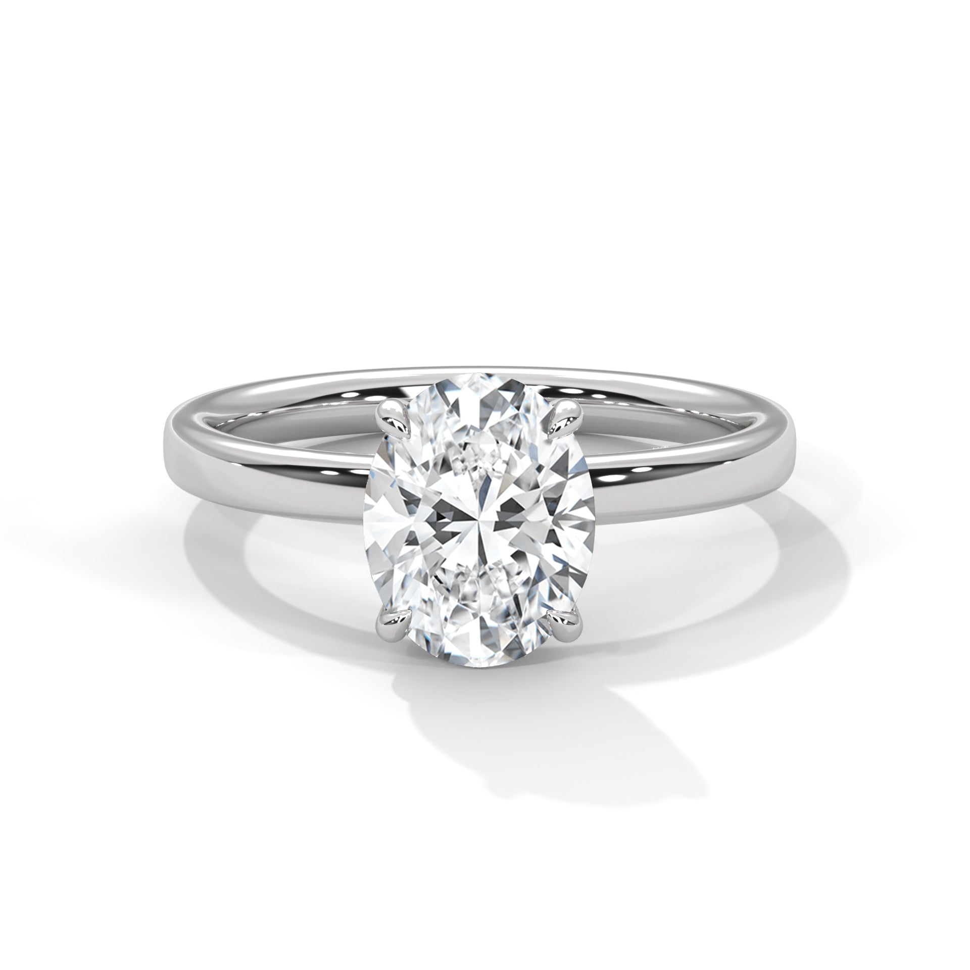 Elara 1.5ct Oval Lab-Grown Diamond Solitaire Engagement Ring