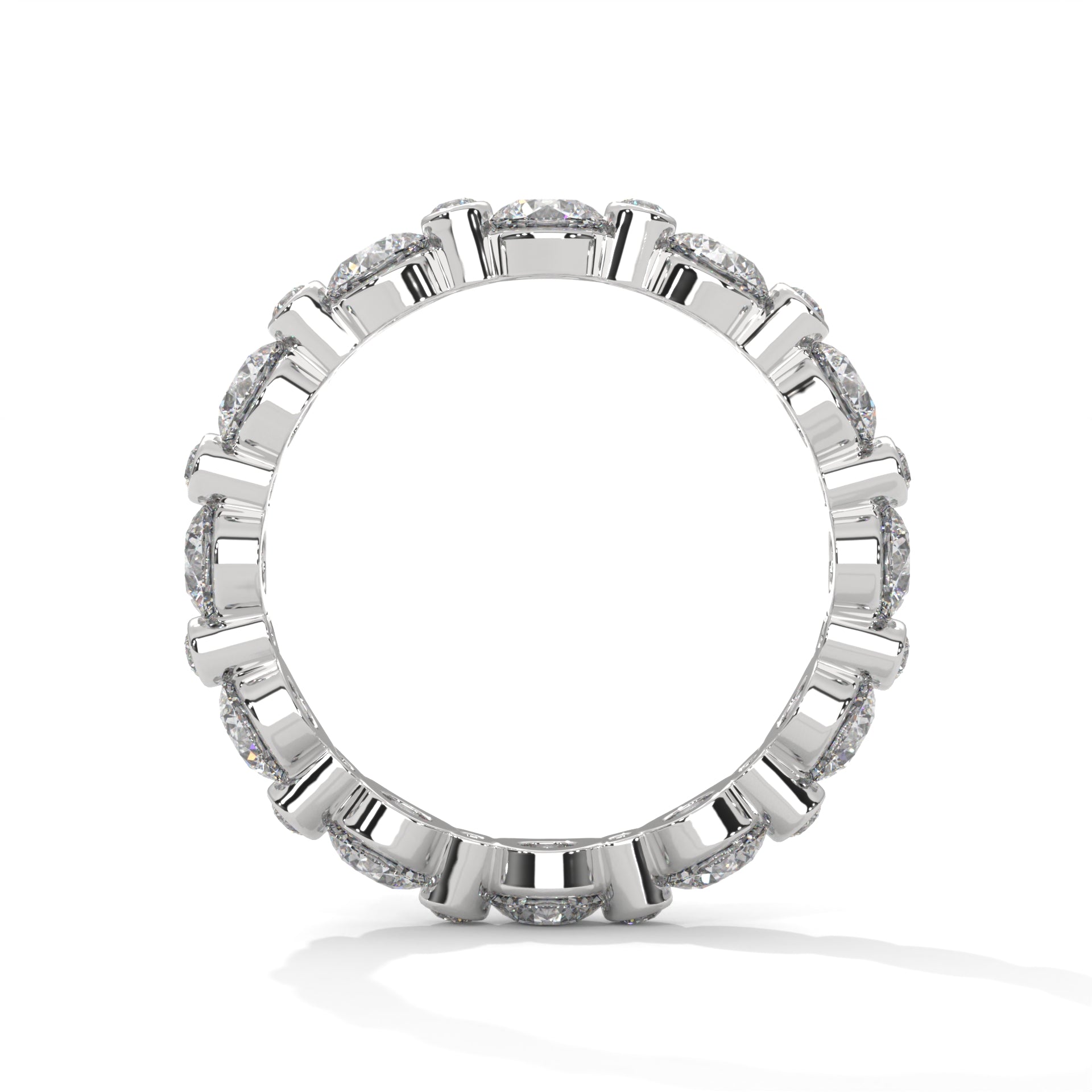 Celestial Radiance Round Diamond Full-Eternity Gold Band | 1.82 CTW