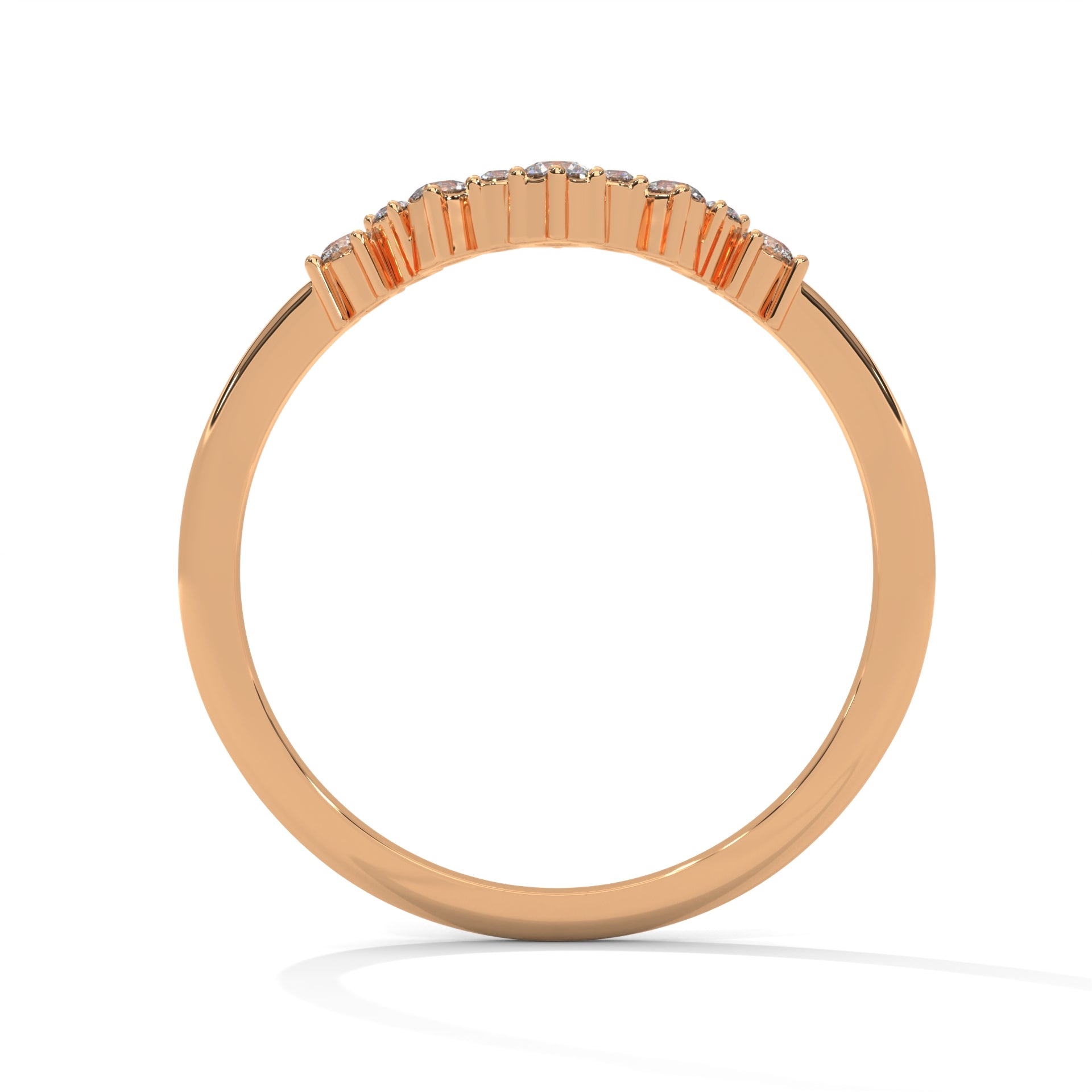 Elegant Round Lab-Grown Diamond Gold Wedding Band | 0.15 CTW